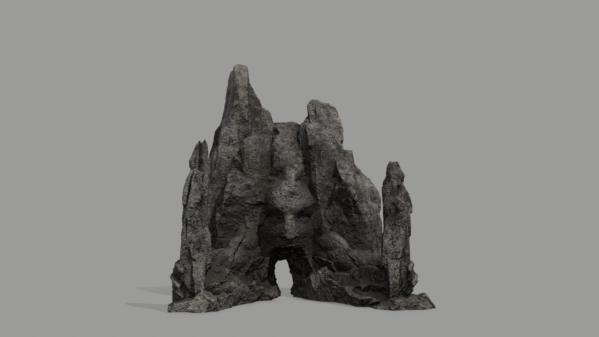 Rock  Gate Low-poly 3D model_4