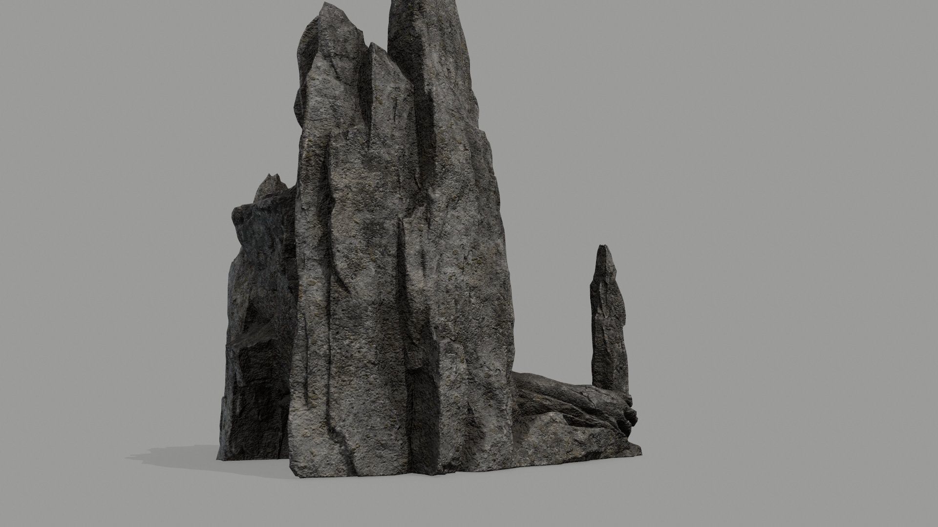 Rock  Gate Low-poly 3D model_8