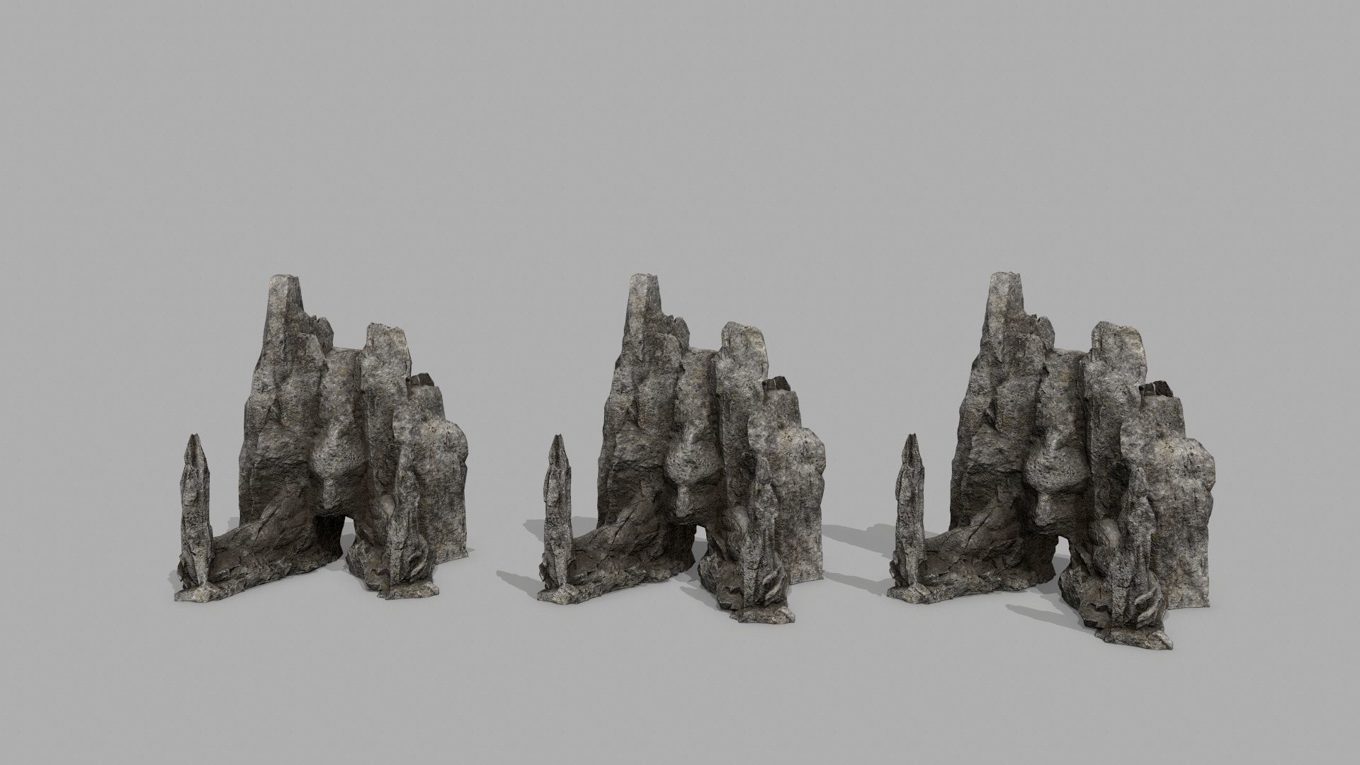 Rock  Gate Low-poly 3D model_15