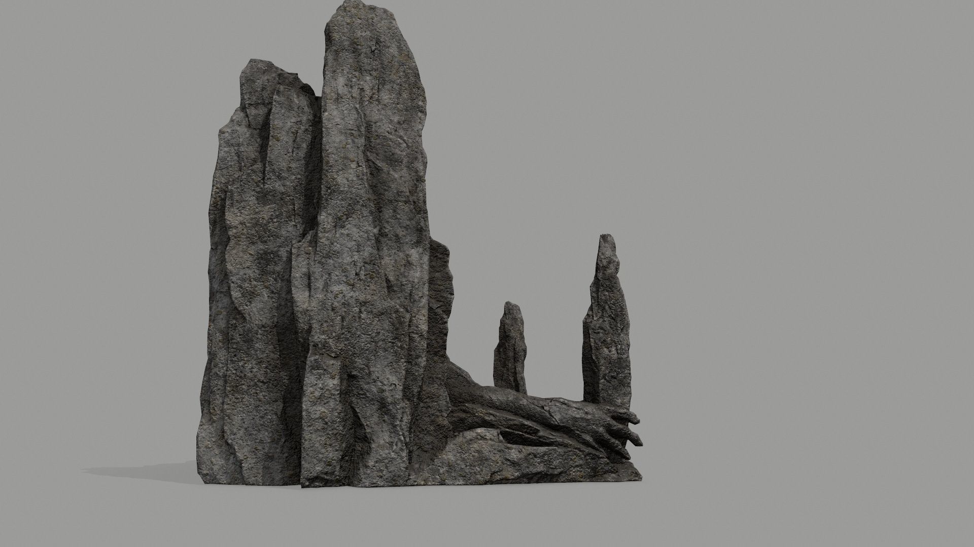 Rock  Gate Low-poly 3D model_7