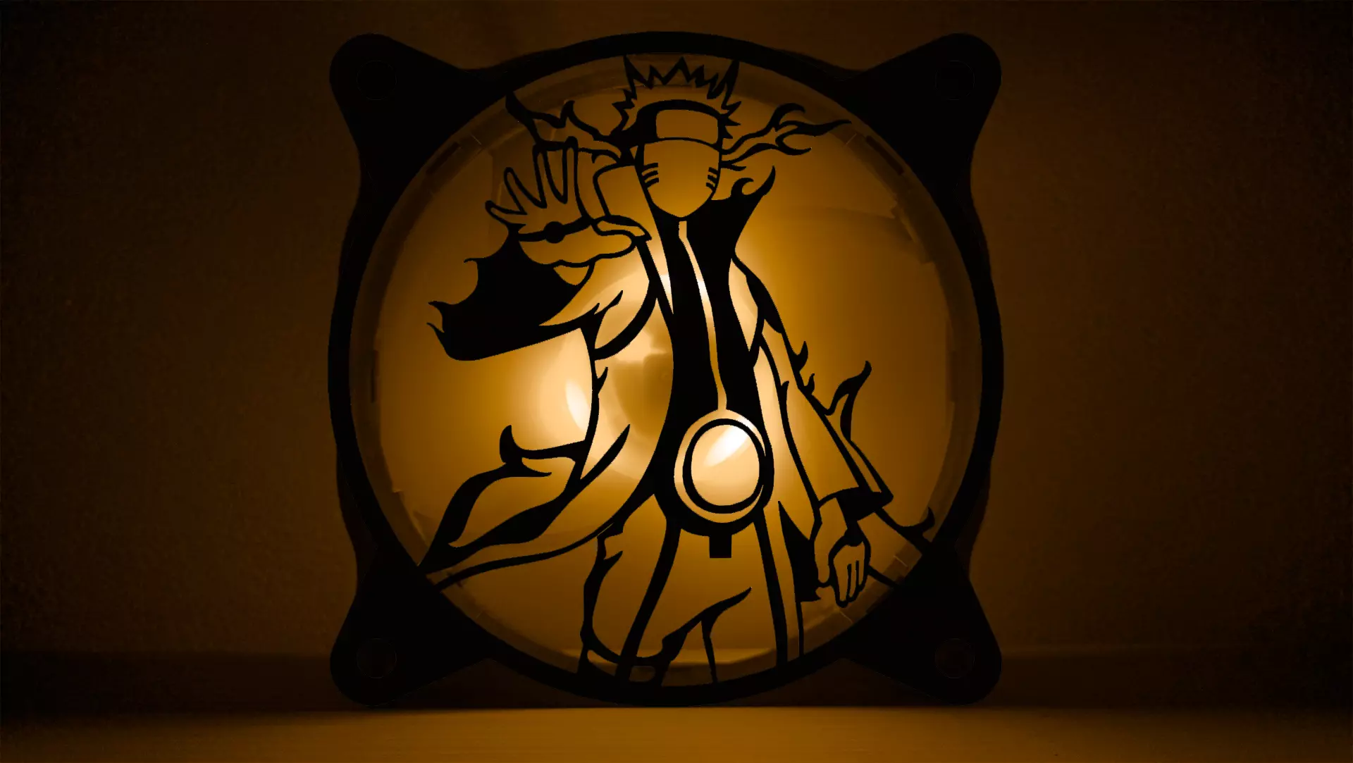 Naruto Uzumaki PC fan cover 3D print model