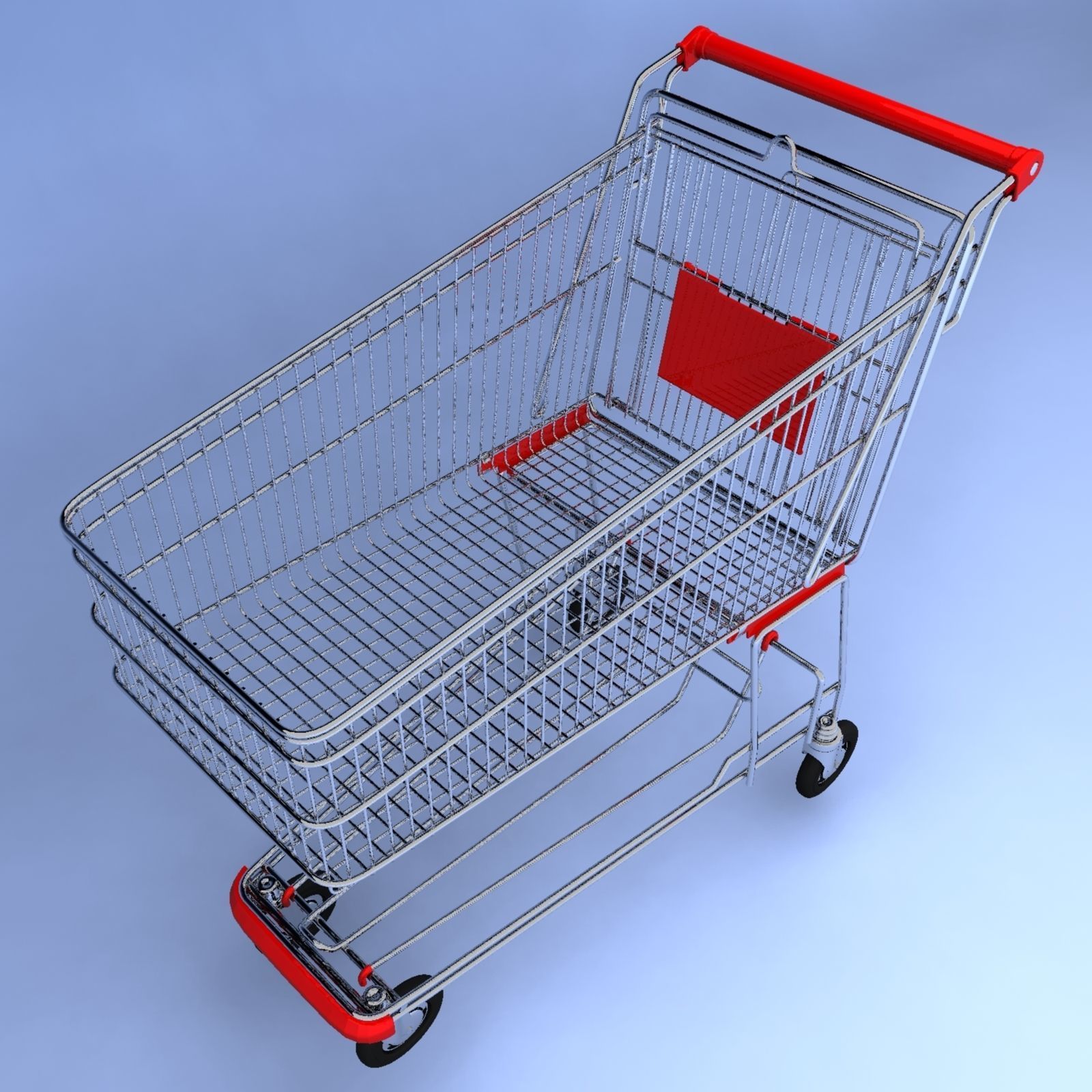 Shopping cart 3D Model 3D model_3