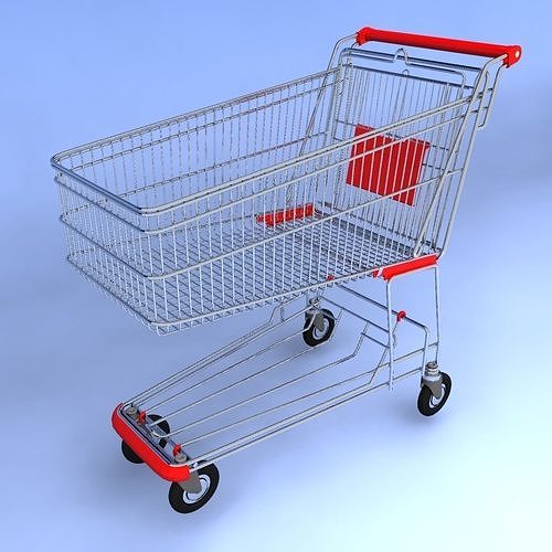 Shopping cart 3D Model 3D model