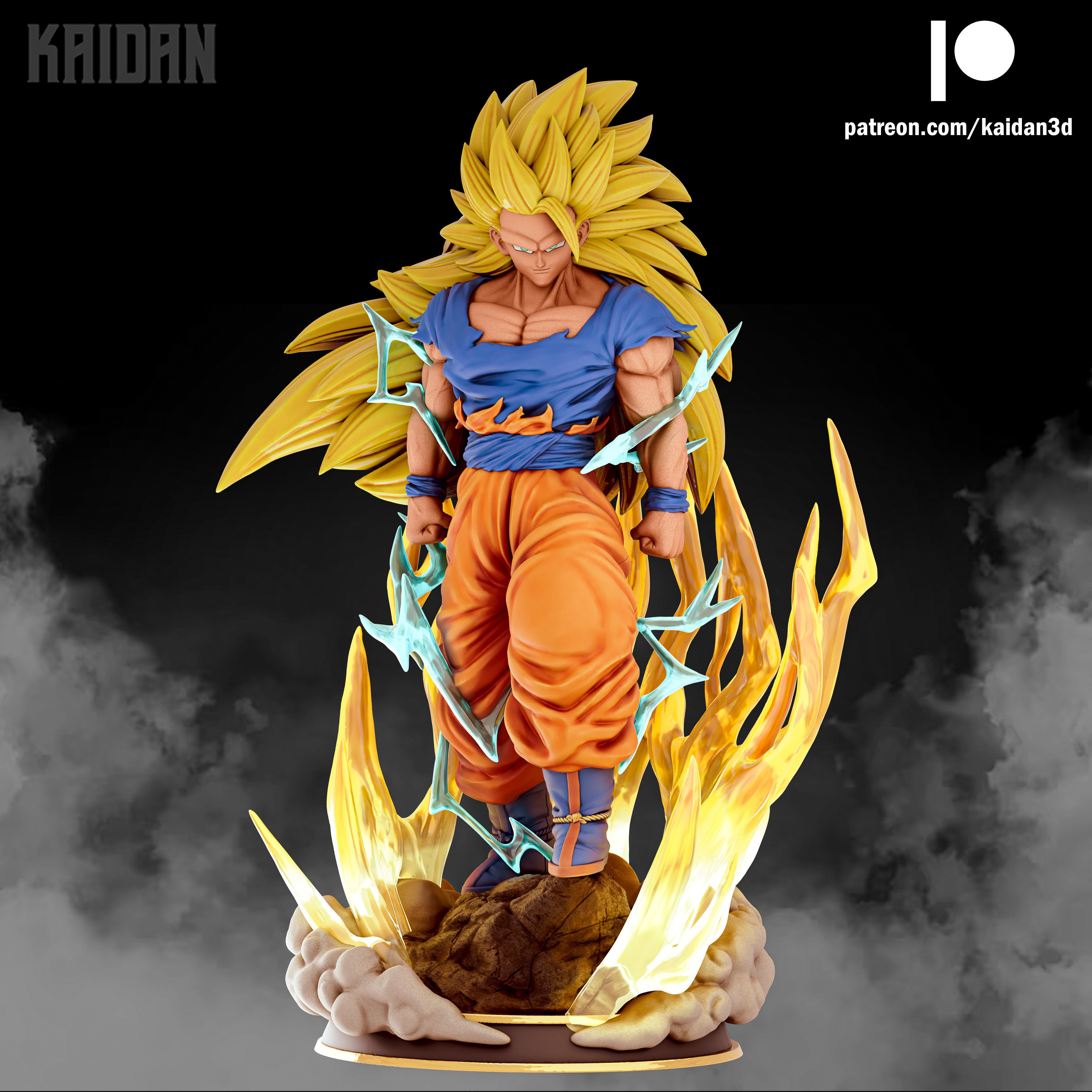 Goku Super Saiyan 3 DBZ - STL ready for 3D printing 3D print model_2