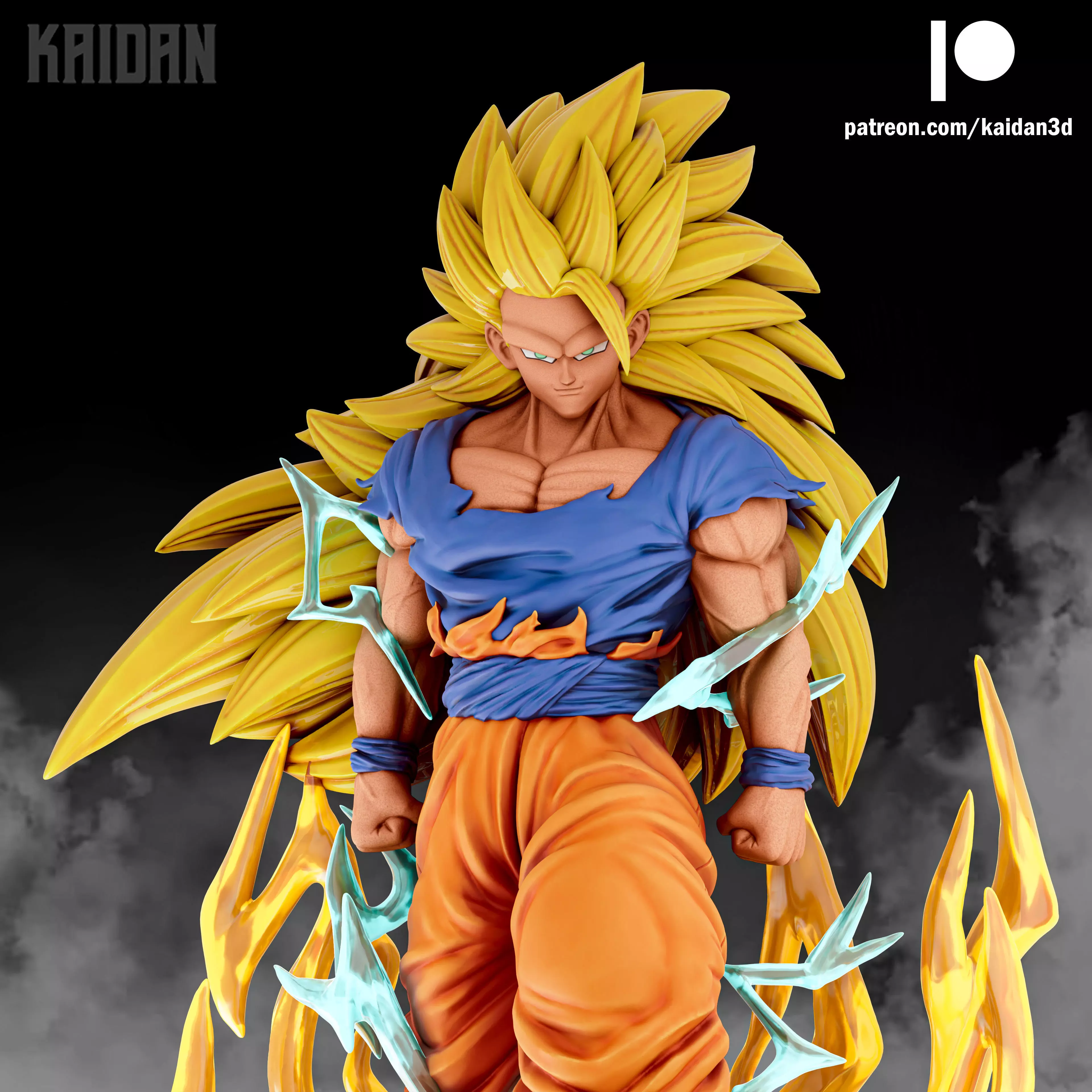 Goku Super Saiyan 3 DBZ - STL ready for 3D printing 3D print model_0
