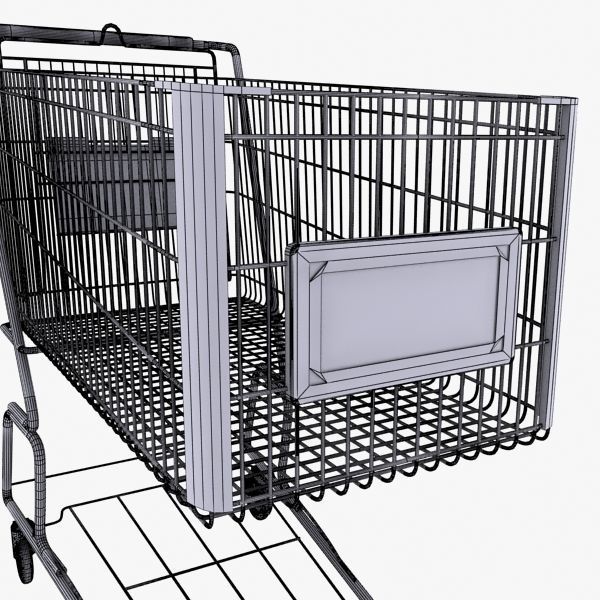 Walmart Shopping Cart 3D Model 3D model_7