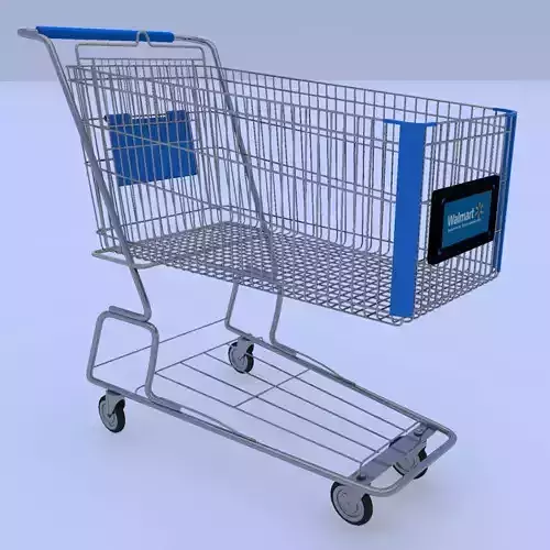 Walmart Shopping Cart 3D Model