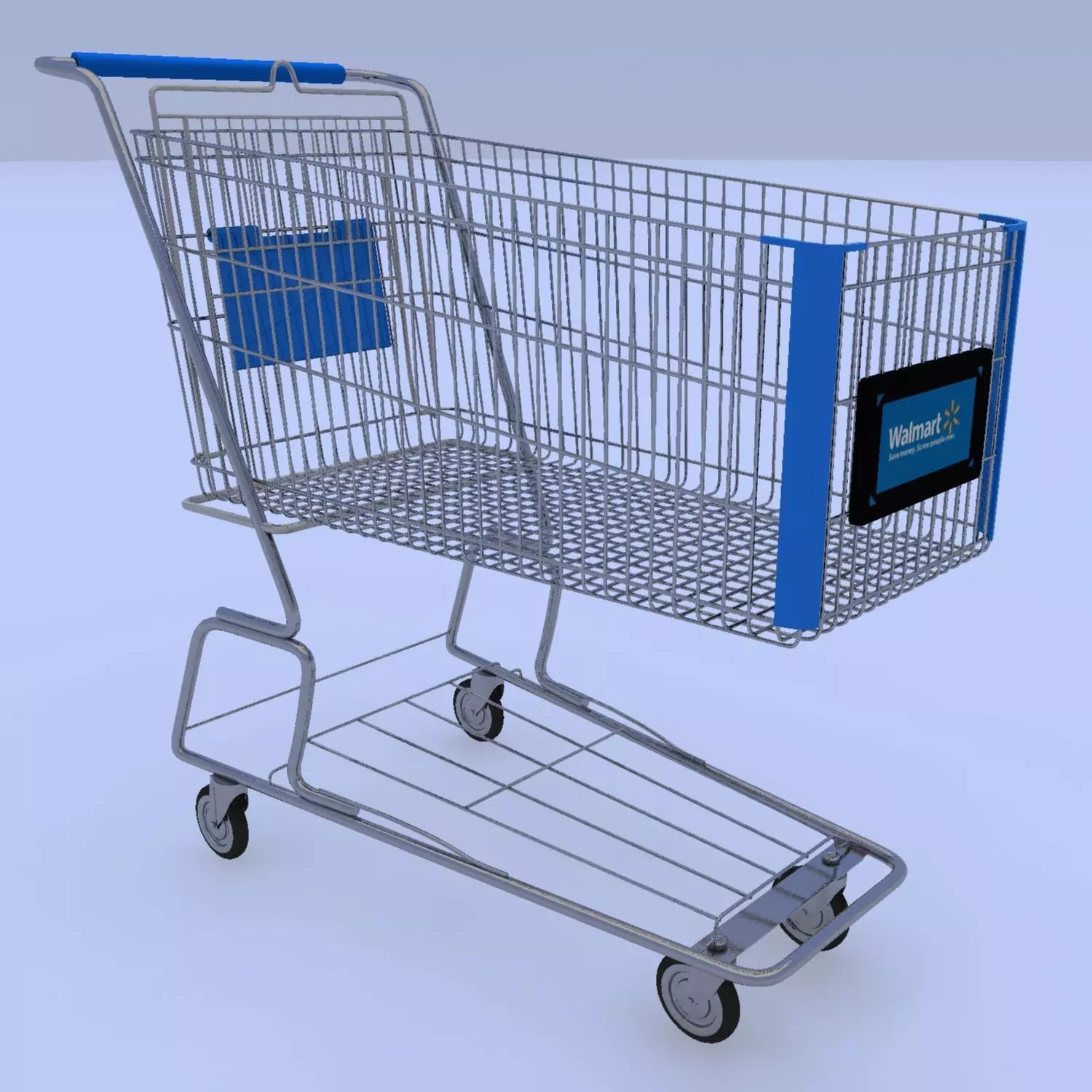 Walmart Shopping Cart 3D Model 3D model_0