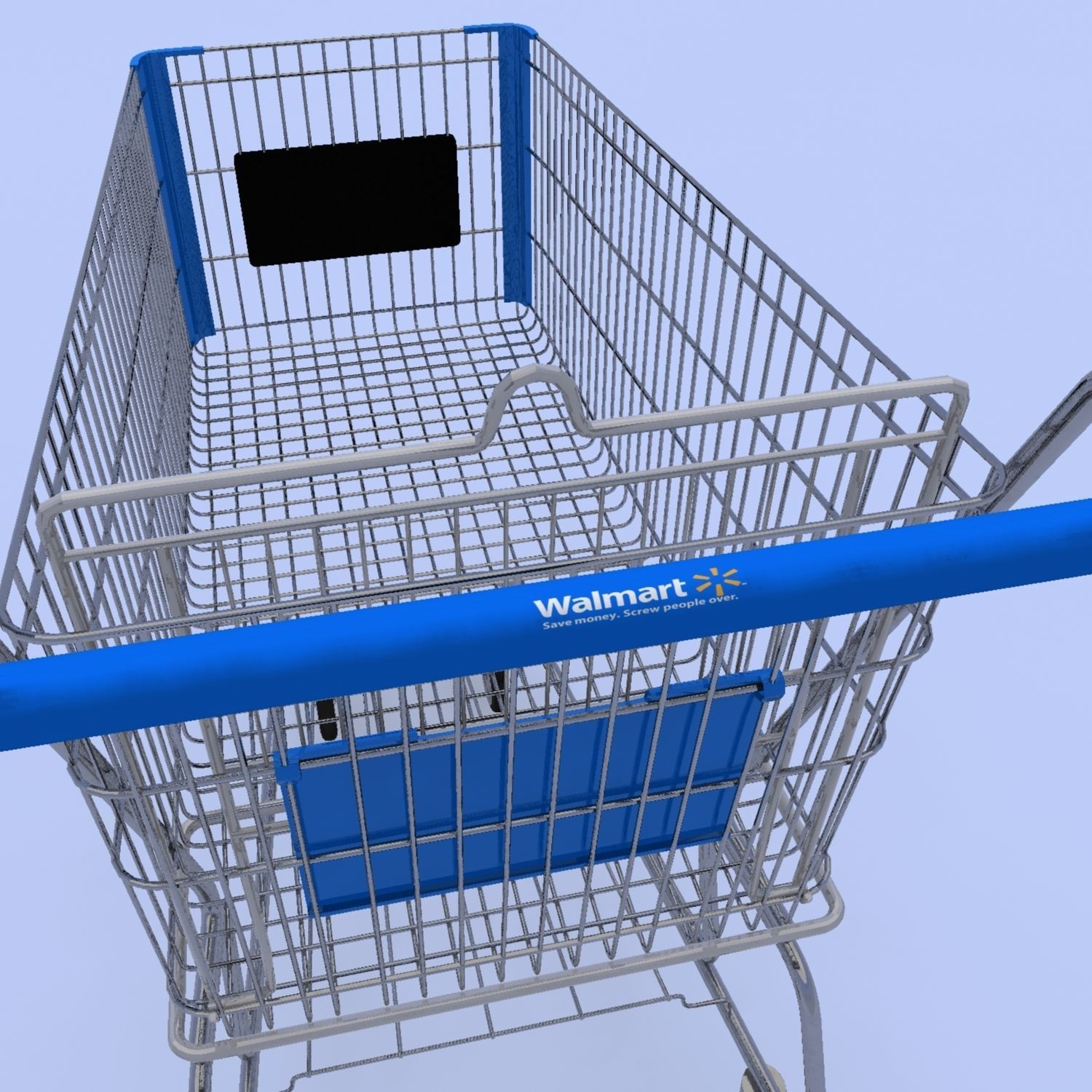 Walmart Shopping Cart 3D Model 3D model_4