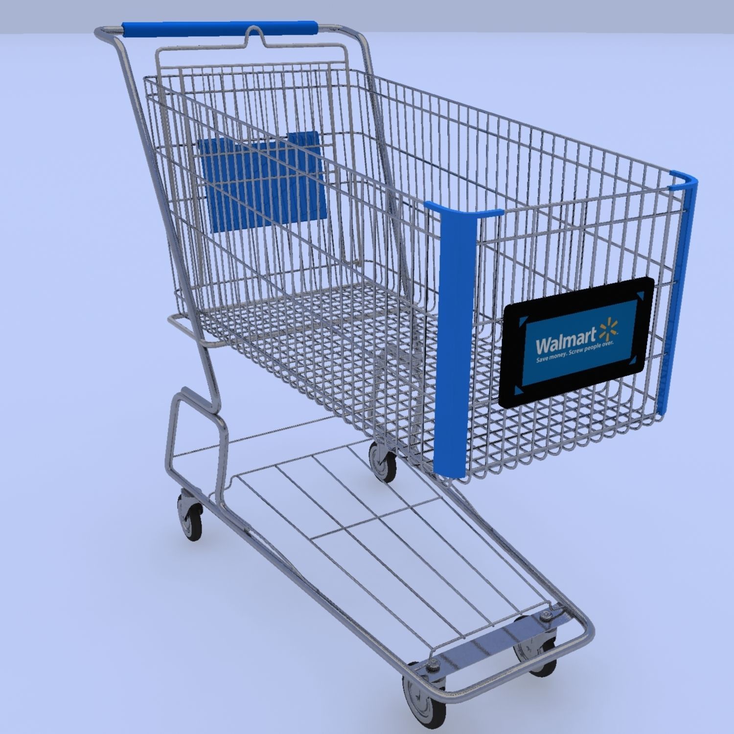 Walmart Shopping Cart 3D Model 3D model_5