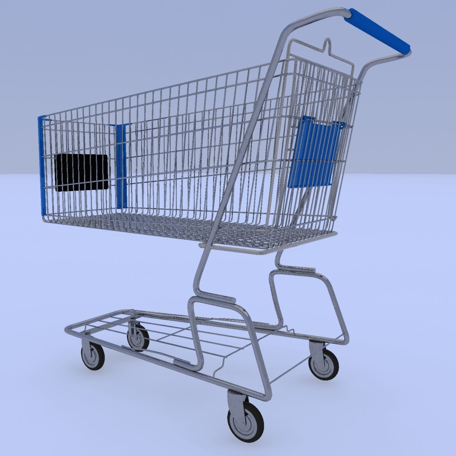 Walmart Shopping Cart 3D Model 3D model_9