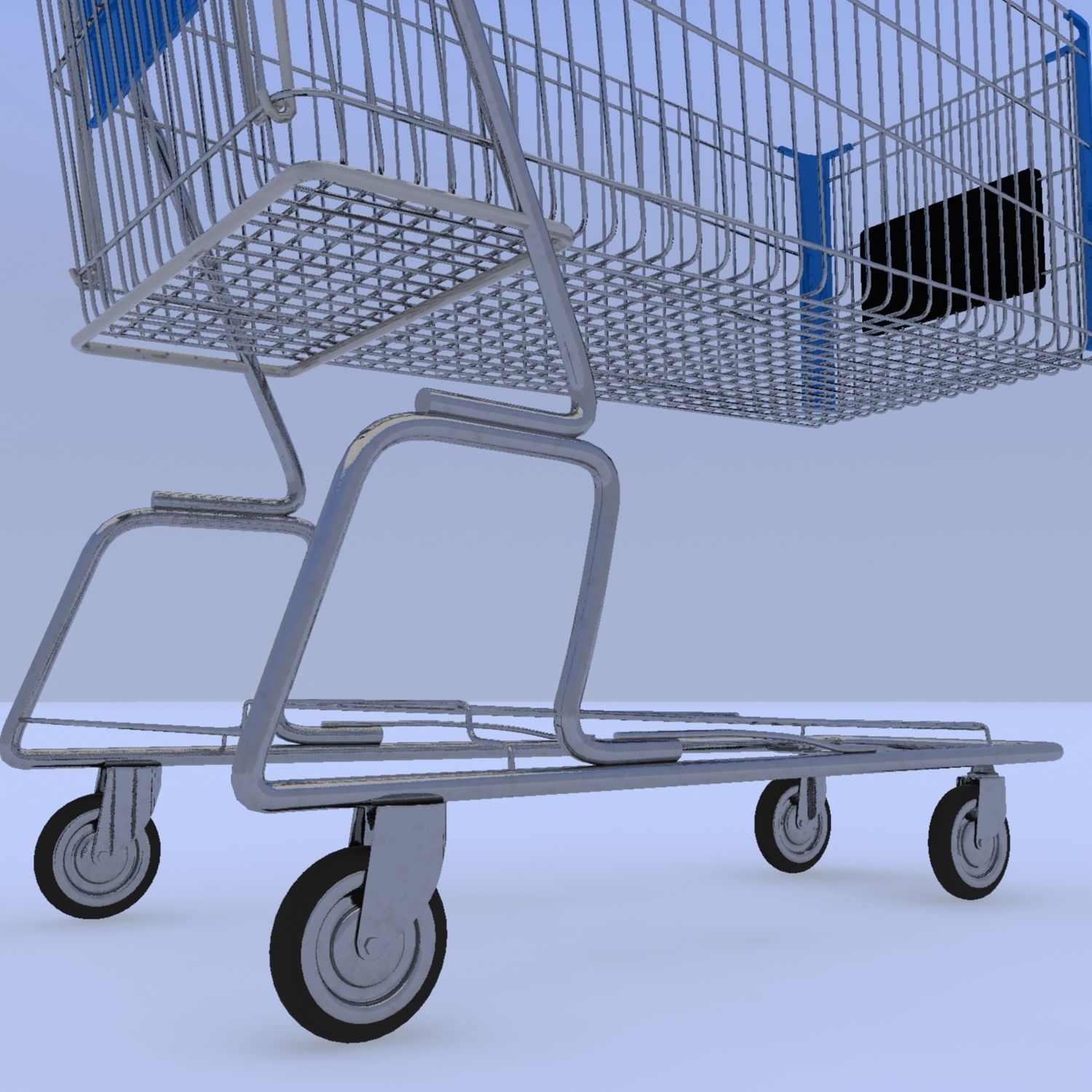 Walmart Shopping Cart 3D Model 3D model_3