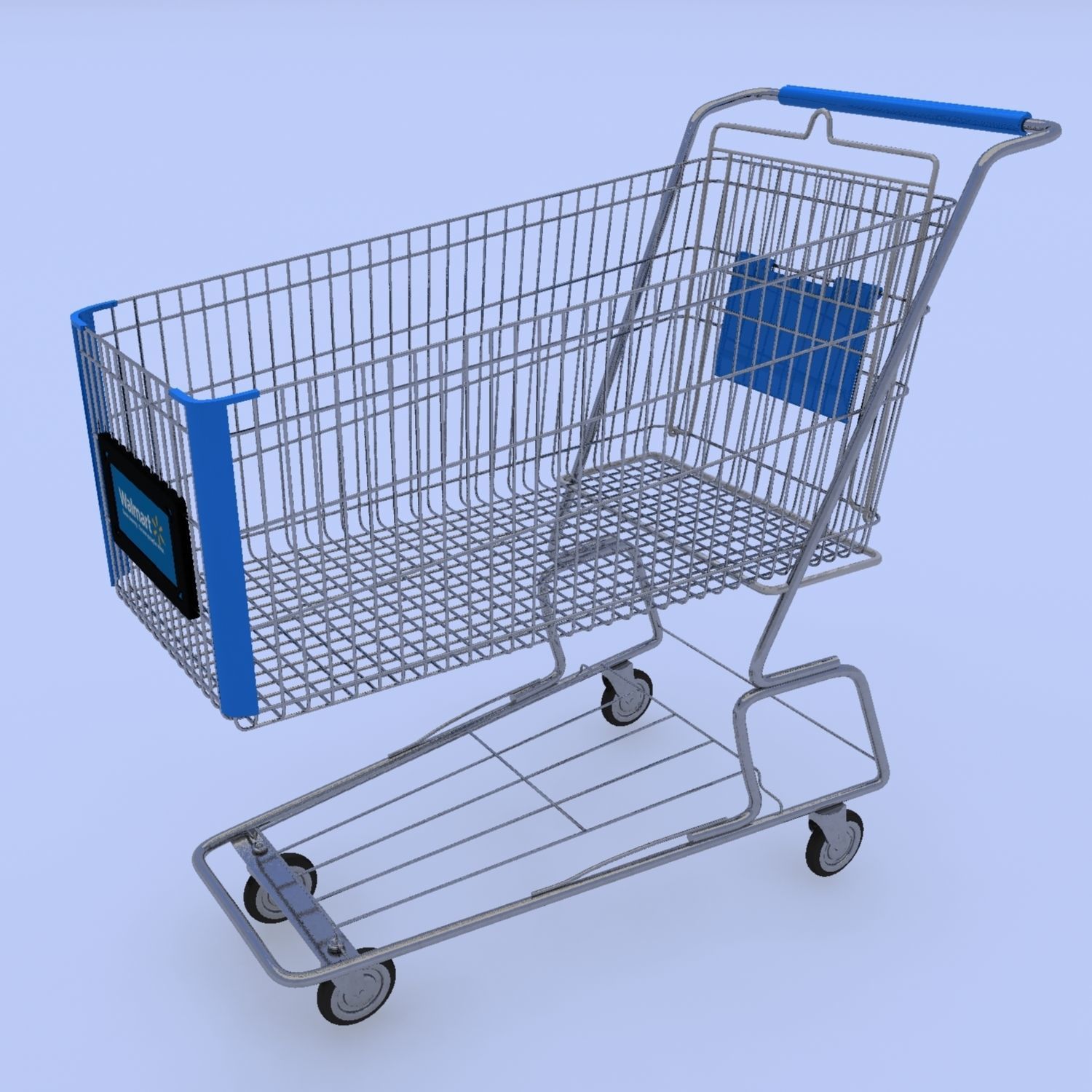 Walmart Shopping Cart 3D Model 3D model_2