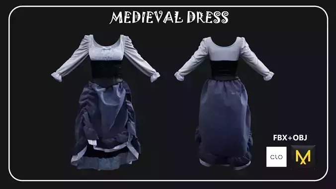Medieval Dress Marvelous Designer