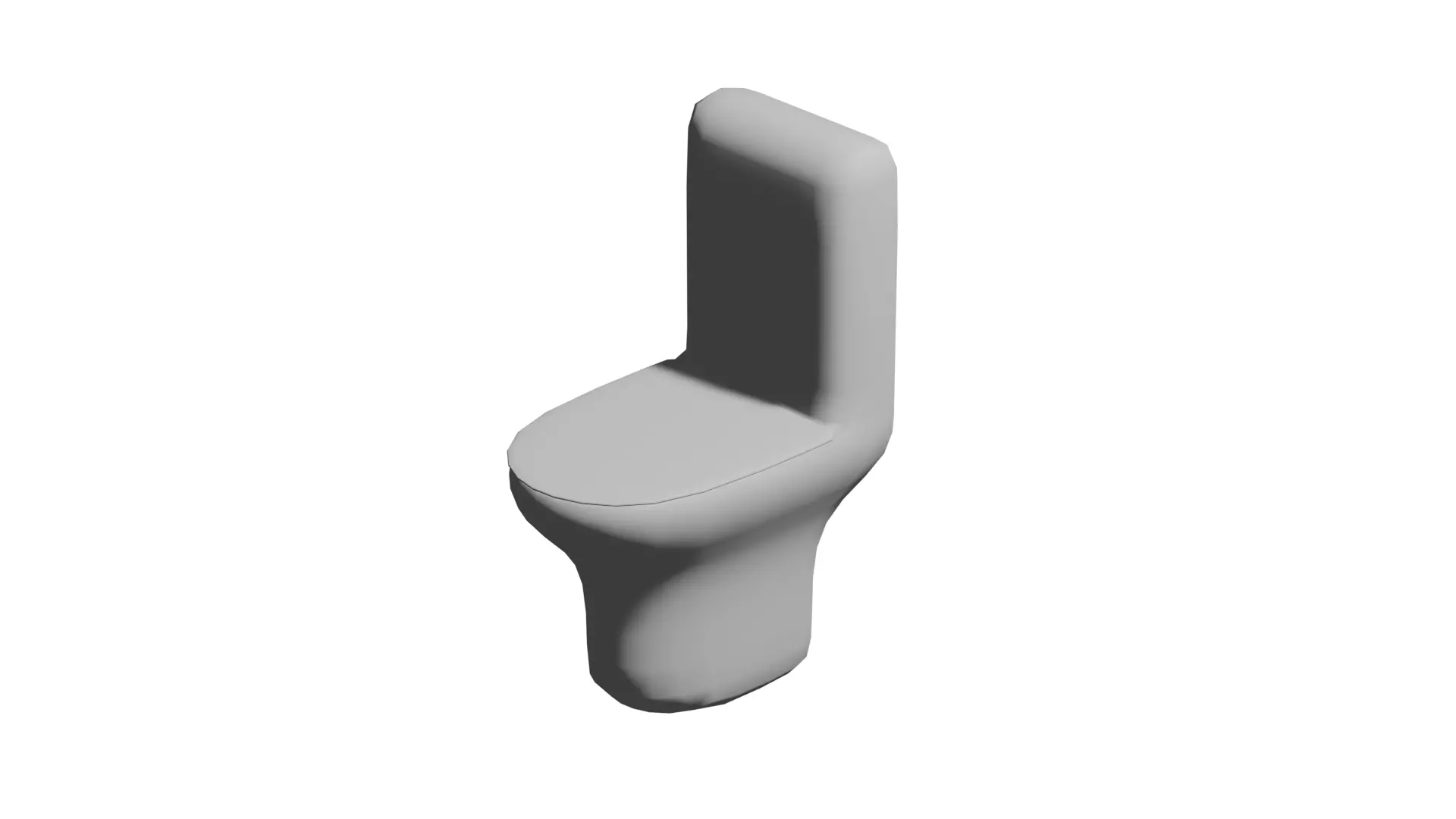 Toilet Low-poly 3D model_0