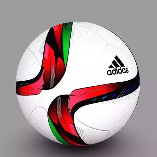 Adidas Conext15 Soccer Ball 3D Model Red