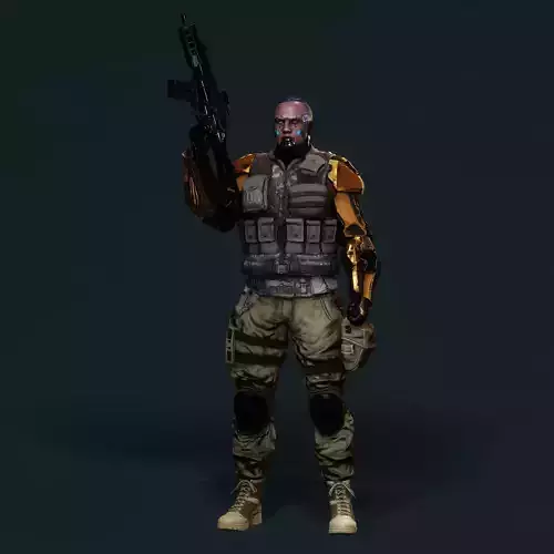 Female Cyborg Character