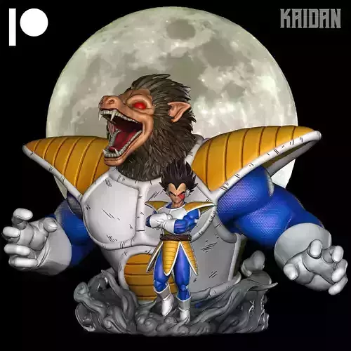 Vegeta x Vegeta Oozaru DBZ - STL ready  for 3D printing