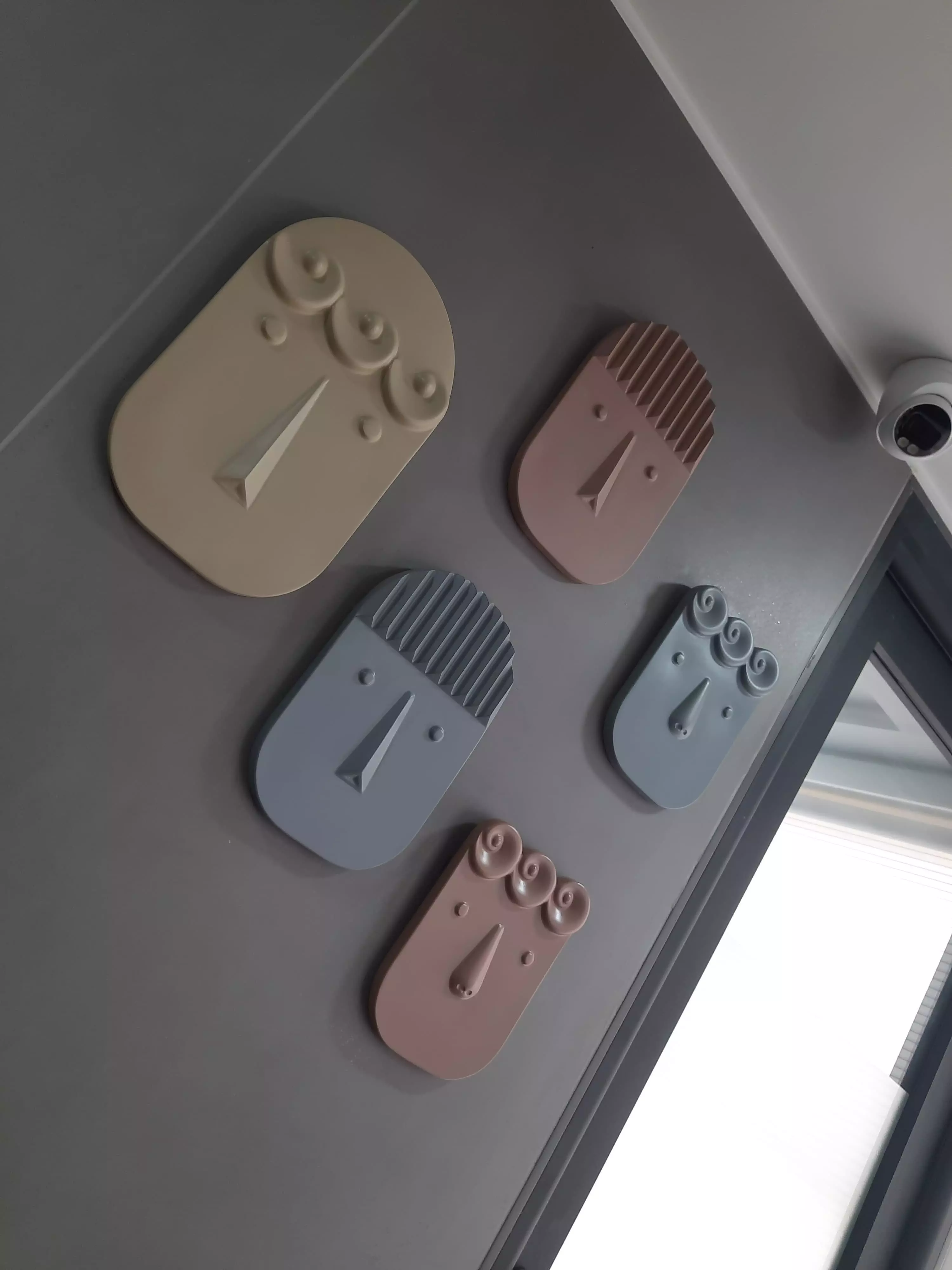 NORDIC CERAMIC FACE WALL HANGING PLATE 3D print model_0