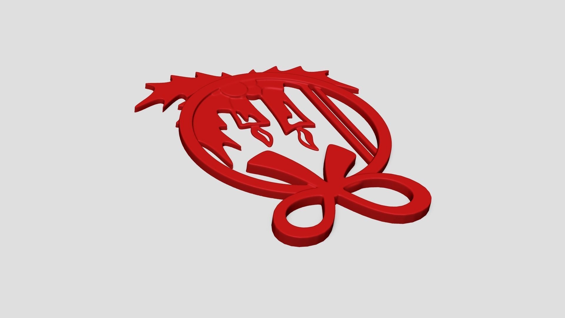 Christmas Garland Panel A02 - Door Wall Decoration 3D print model_3