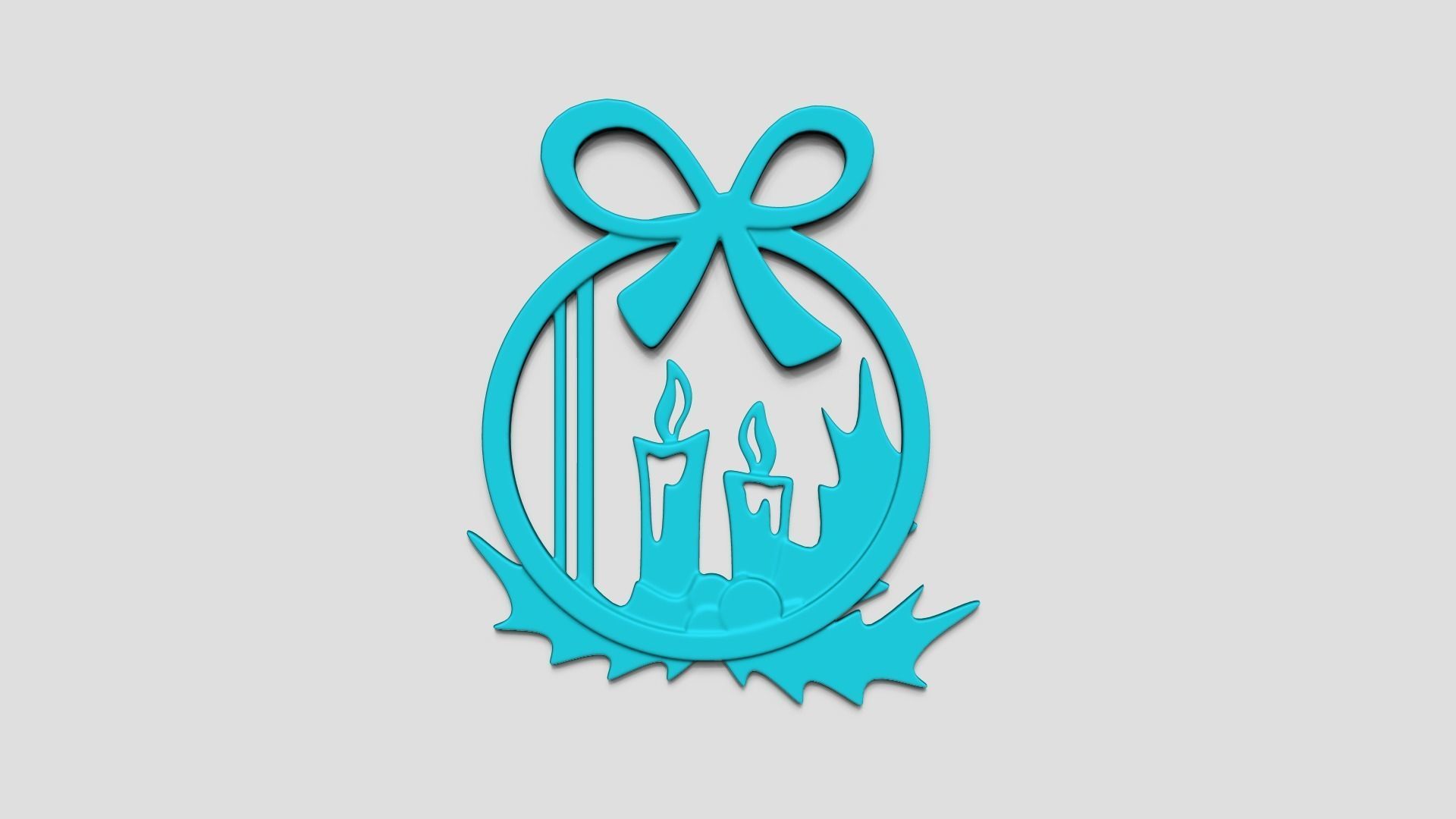 Christmas Garland Panel A02 - Door Wall Decoration 3D print model_6