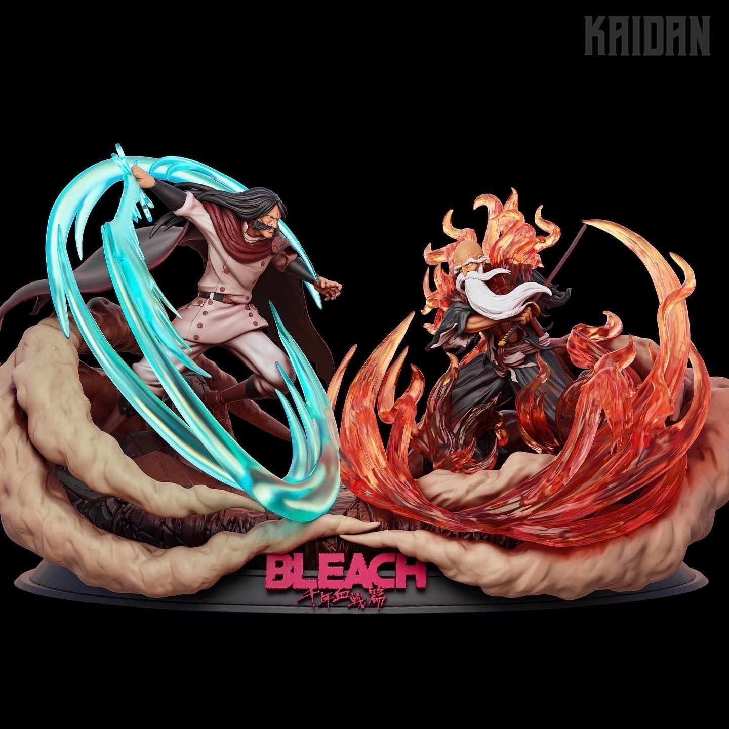 Ywach vs Yamamoto Genryusai BLEACH - STL ready for 3d printing 3D print model_1