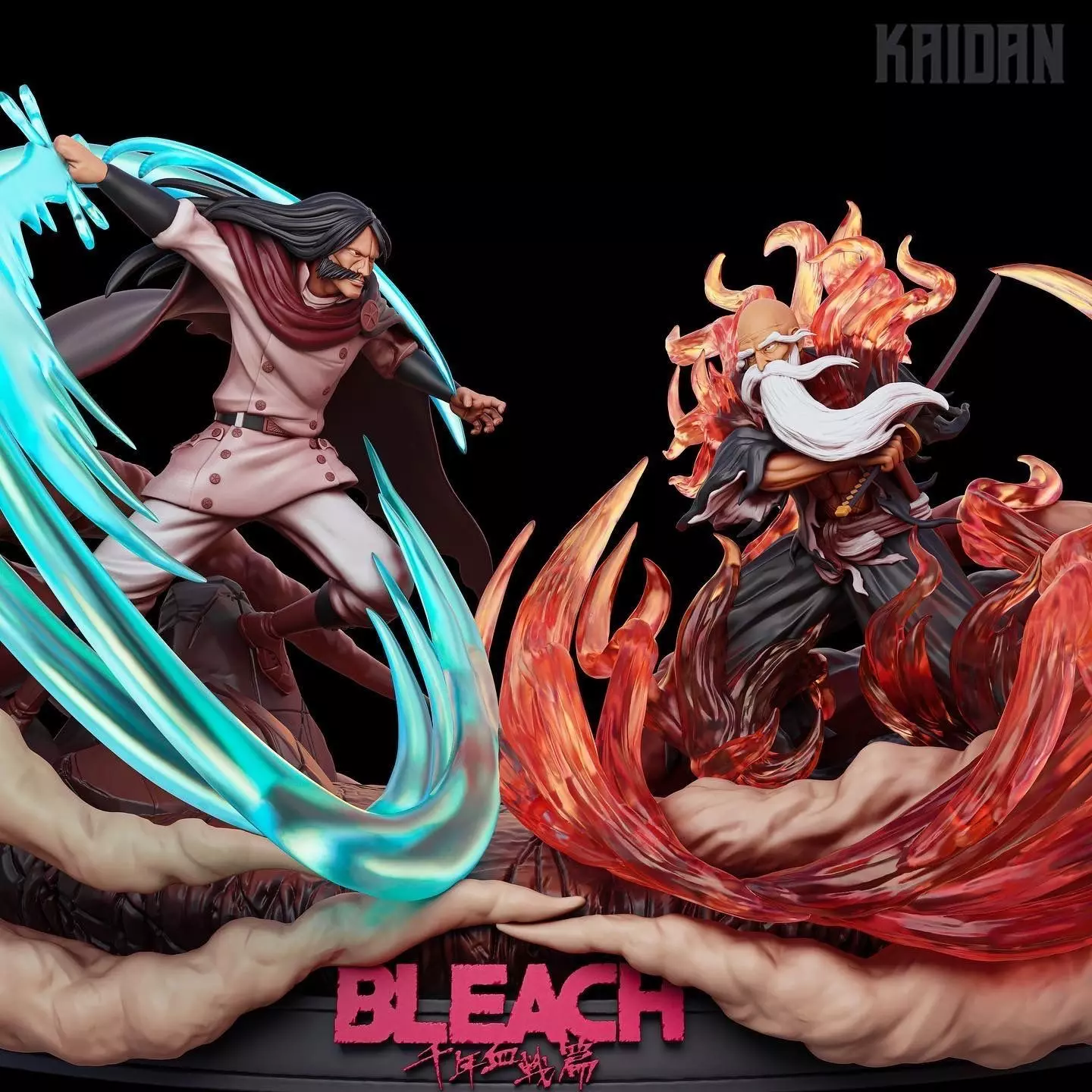 Ywach vs Yamamoto Genryusai BLEACH - STL ready for 3d printing 3D print model_0