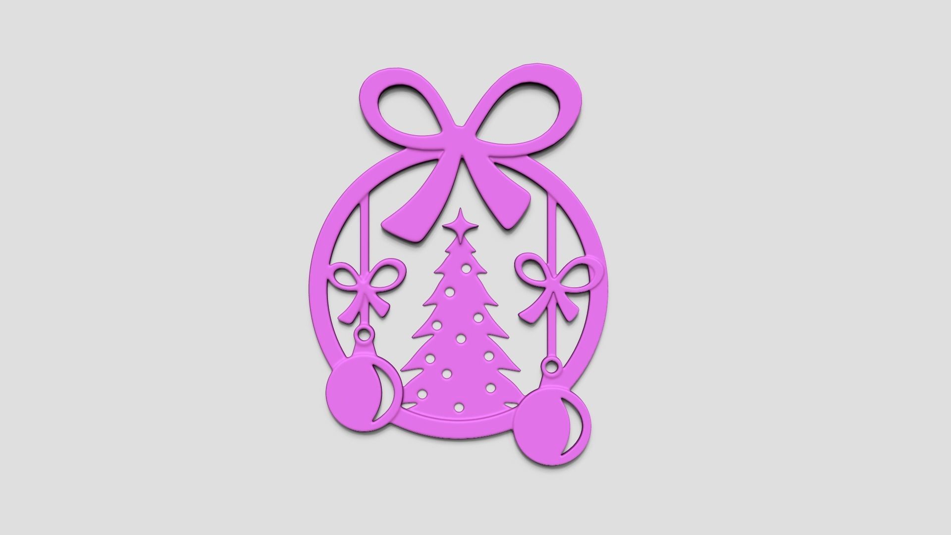 Christmas Garland Panel A03 - Door Wall Decoration 3D print model_7
