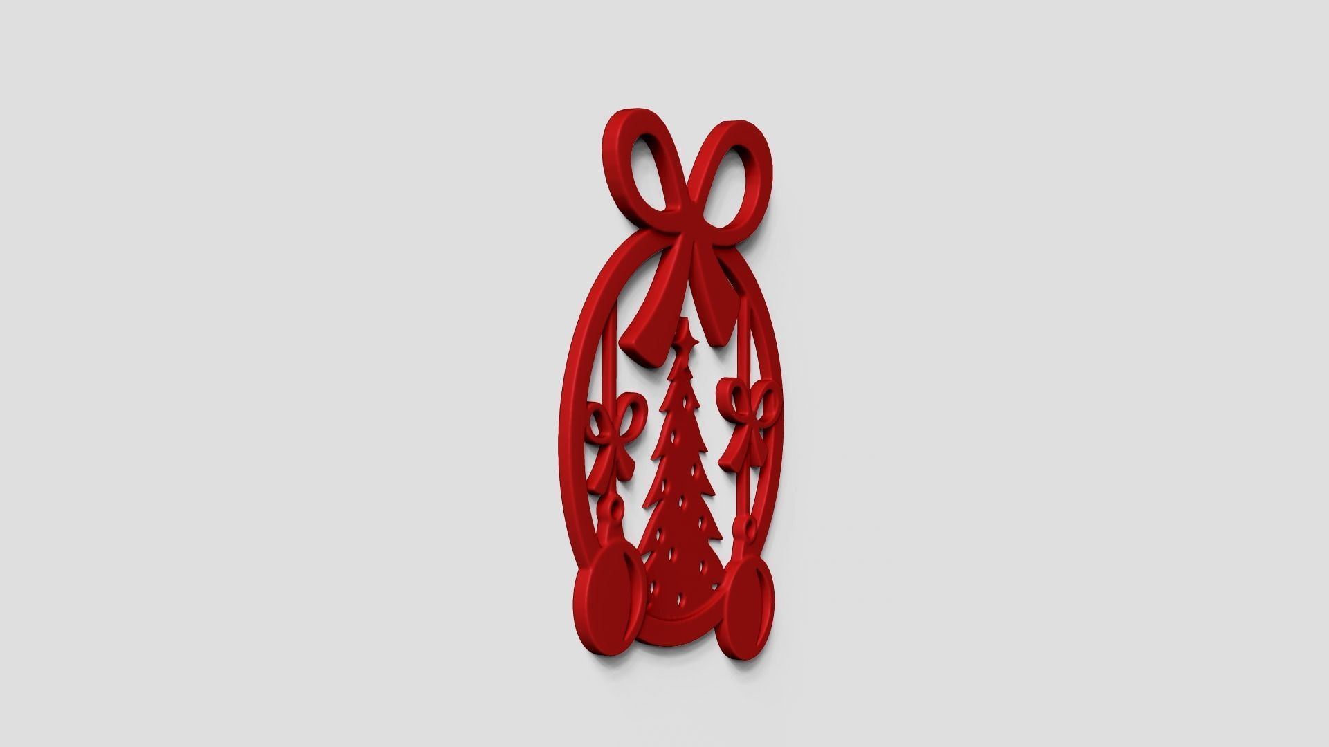 Christmas Garland Panel A03 - Door Wall Decoration 3D print model_4