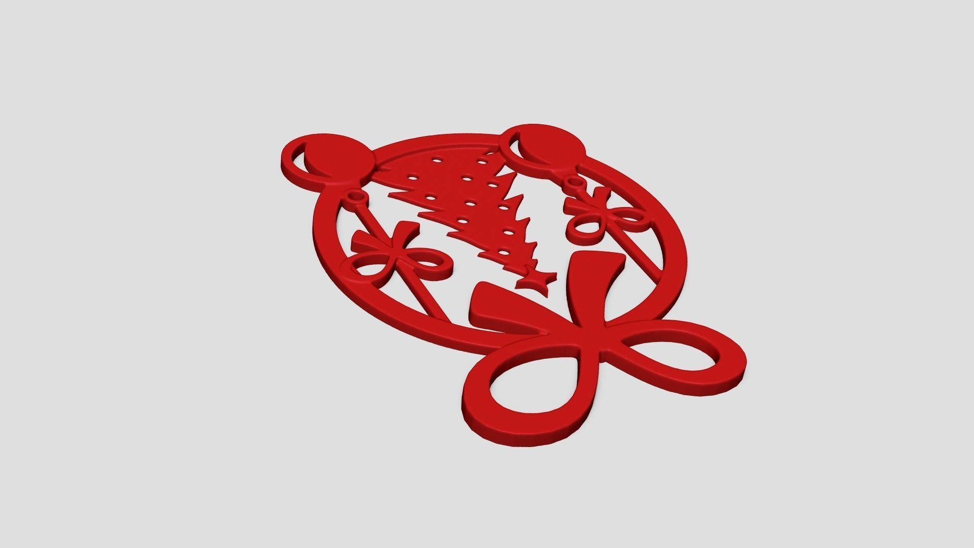 Christmas Garland Panel A03 - Door Wall Decoration 3D print model_3