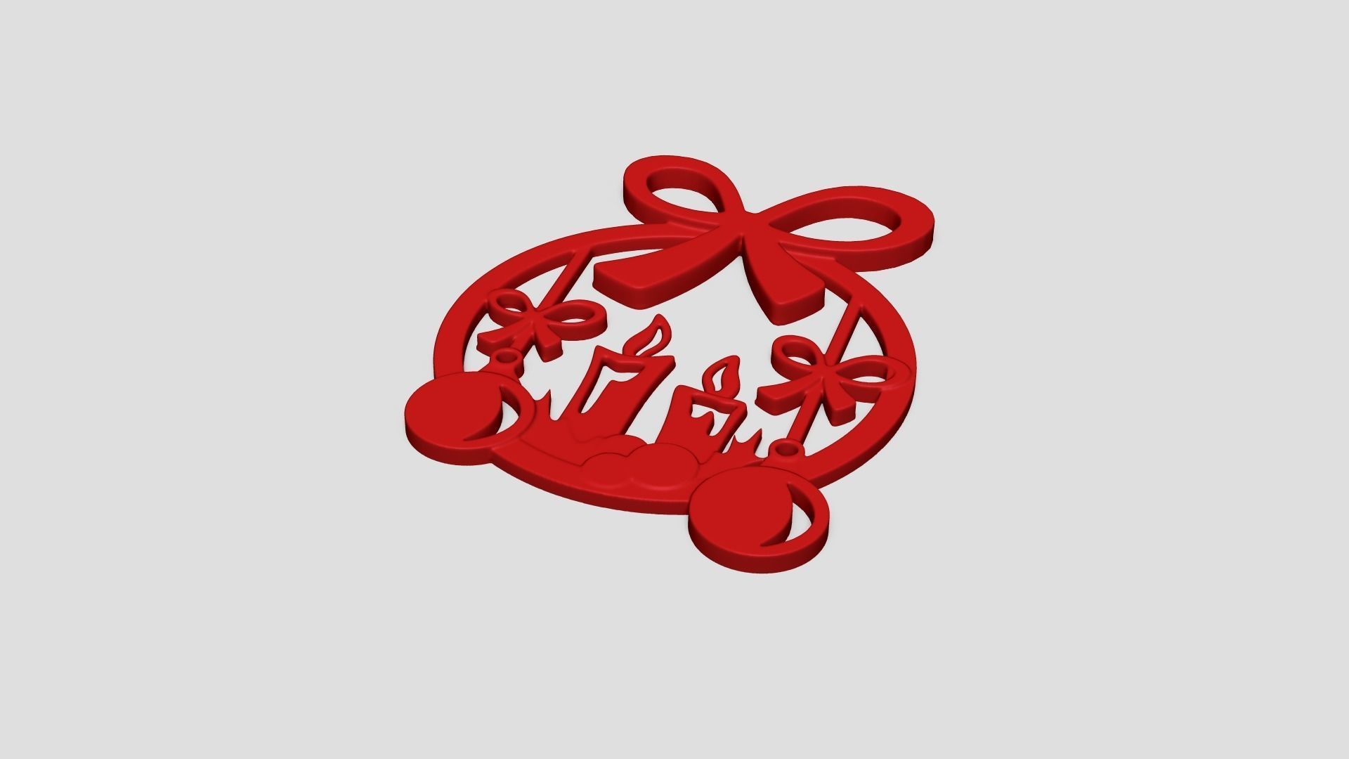 Christmas Garland Panel A04 - Door Wall Decoration 3D print model_2