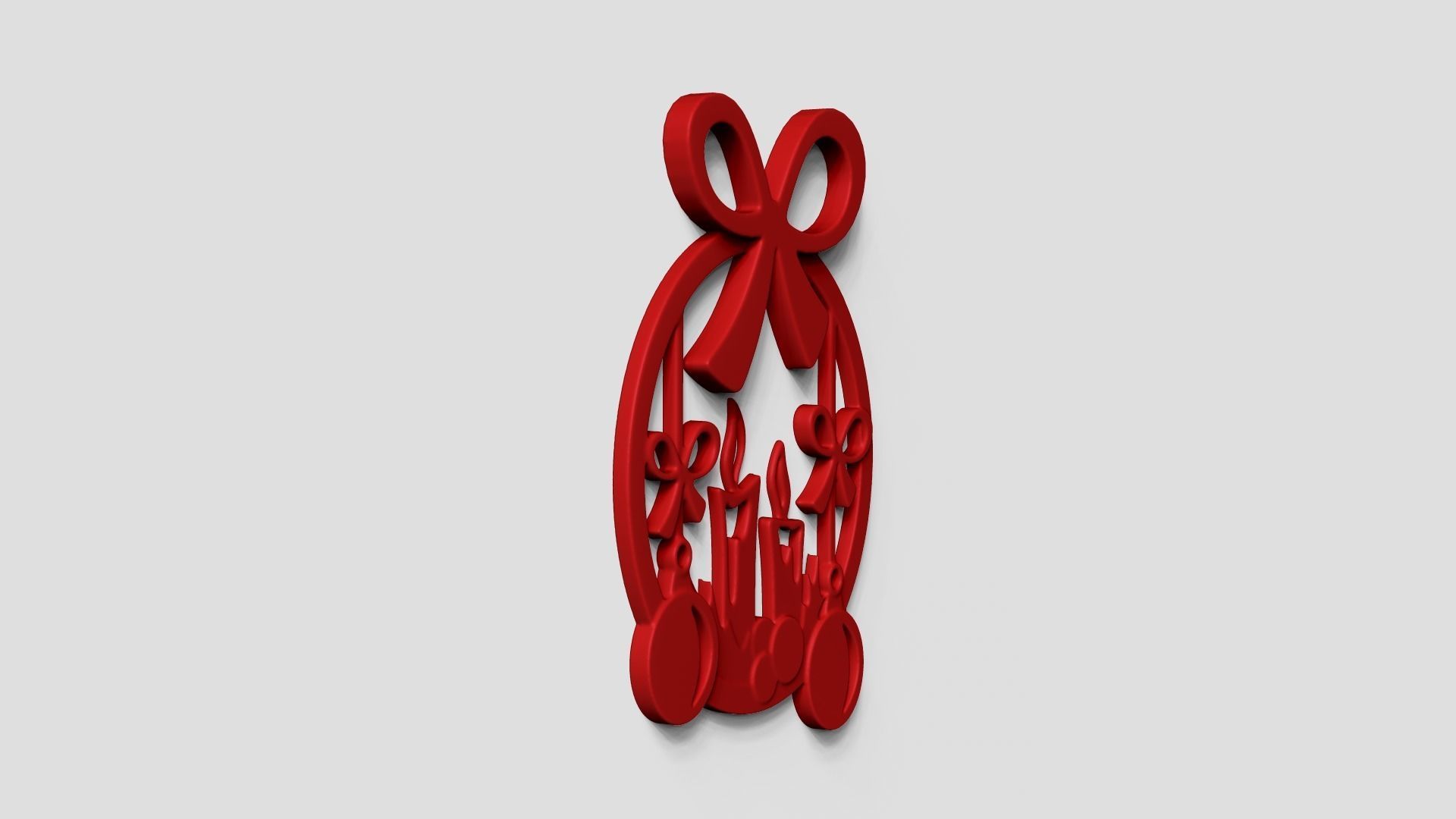 Christmas Garland Panel A04 - Door Wall Decoration 3D print model_4