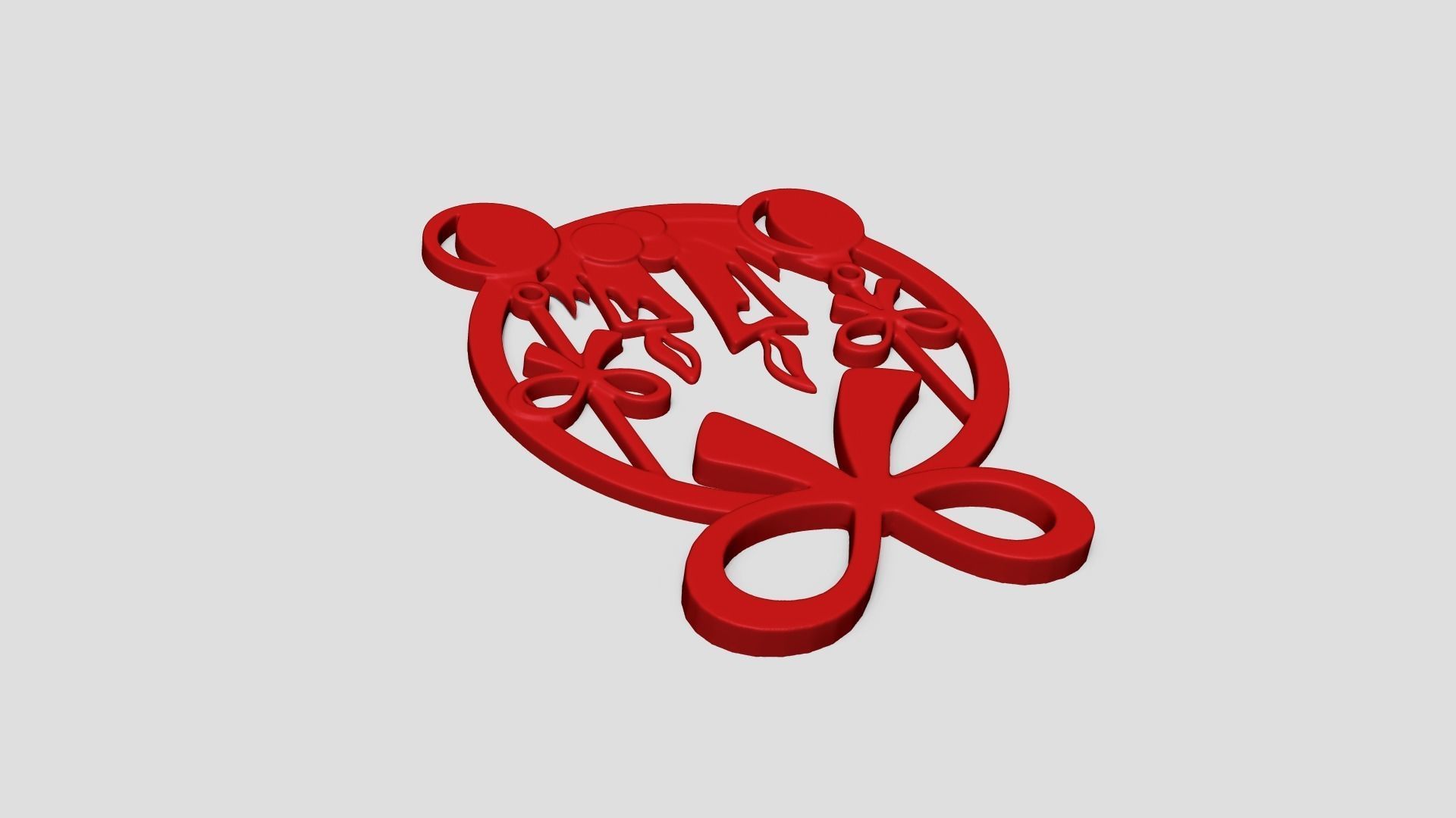 Christmas Garland Panel A04 - Door Wall Decoration 3D print model_3