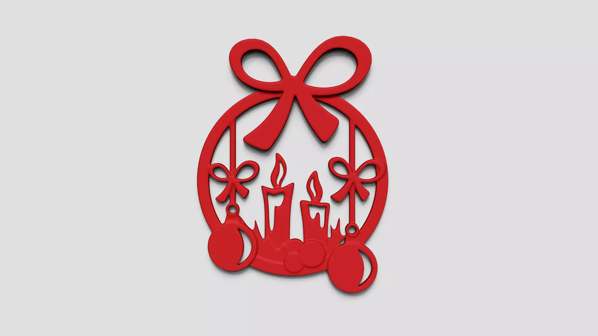 Christmas Garland Panel A04 - Door Wall Decoration 3D print model_0