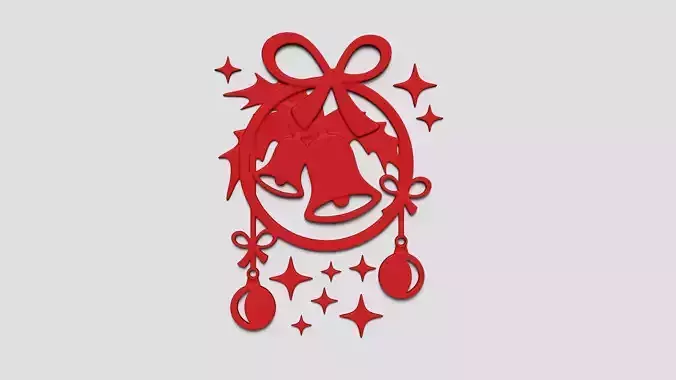 Christmas Garland Panel A05 - Door Wall Decoration 3D print model