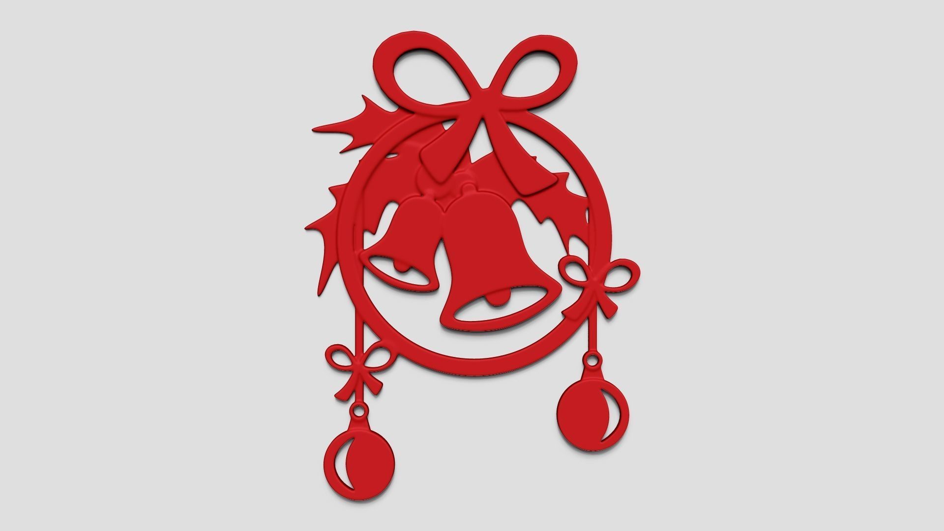 Christmas Garland Panel A05 - Door Wall Decoration 3D print model_8