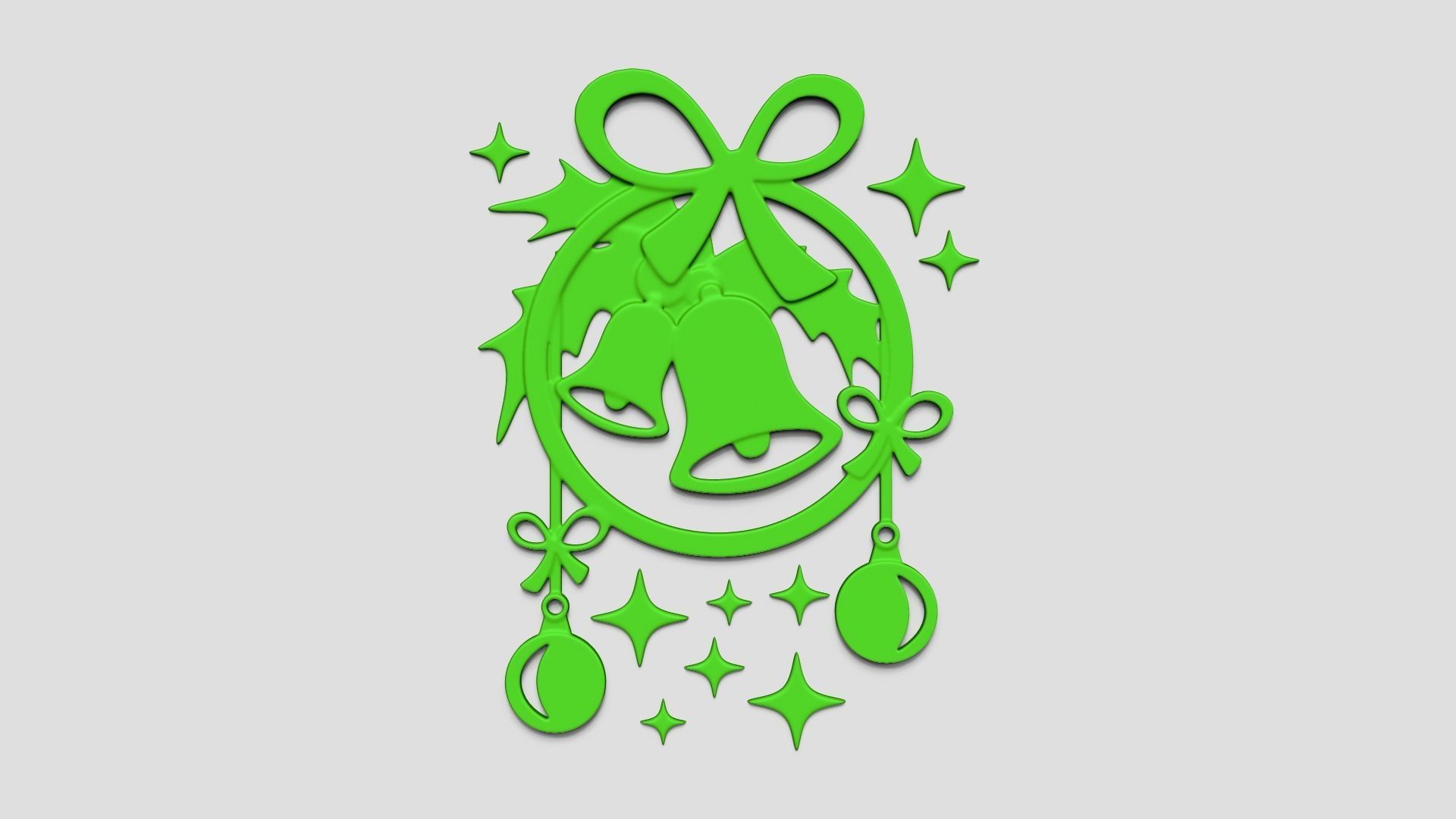 Christmas Garland Panel A05 - Door Wall Decoration 3D print model_5