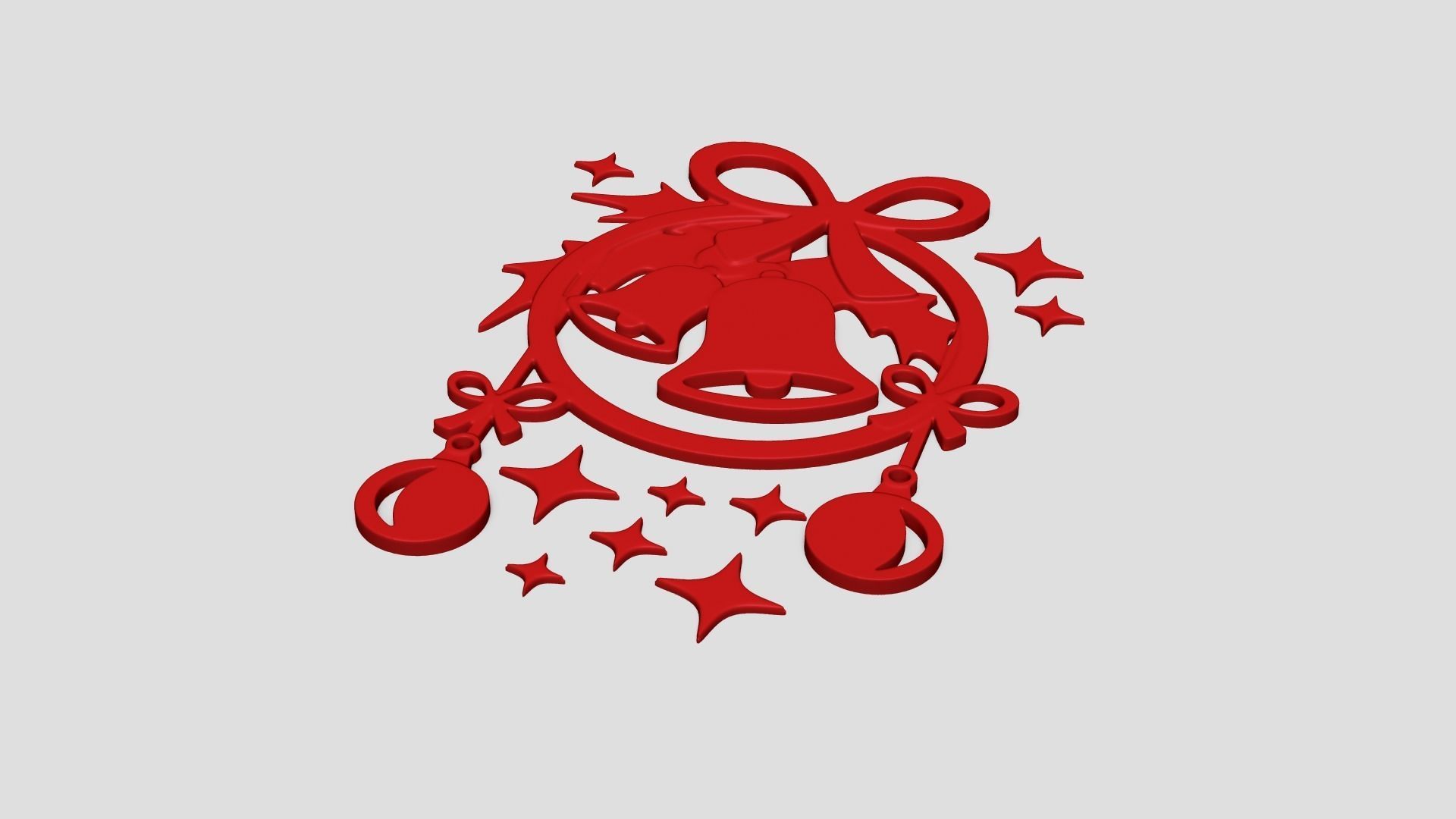 Christmas Garland Panel A05 - Door Wall Decoration 3D print model_2