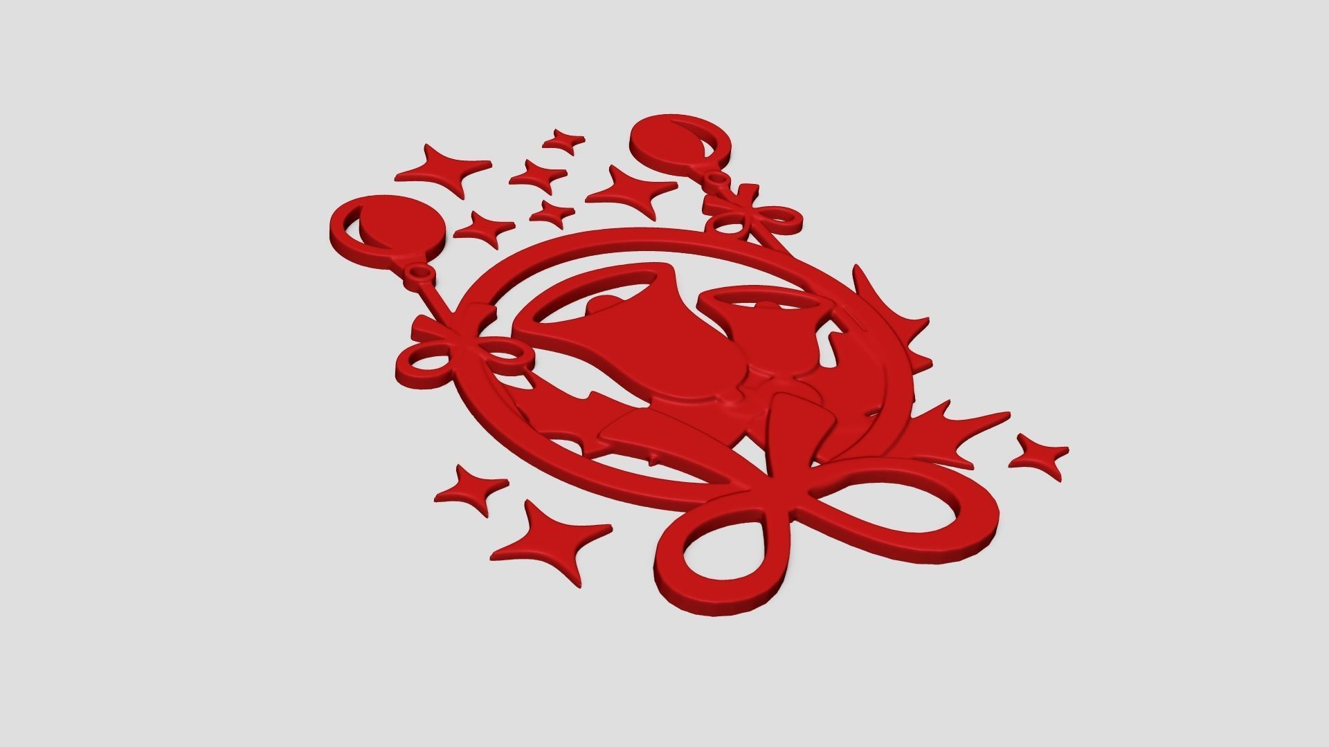 Christmas Garland Panel A05 - Door Wall Decoration 3D print model_3