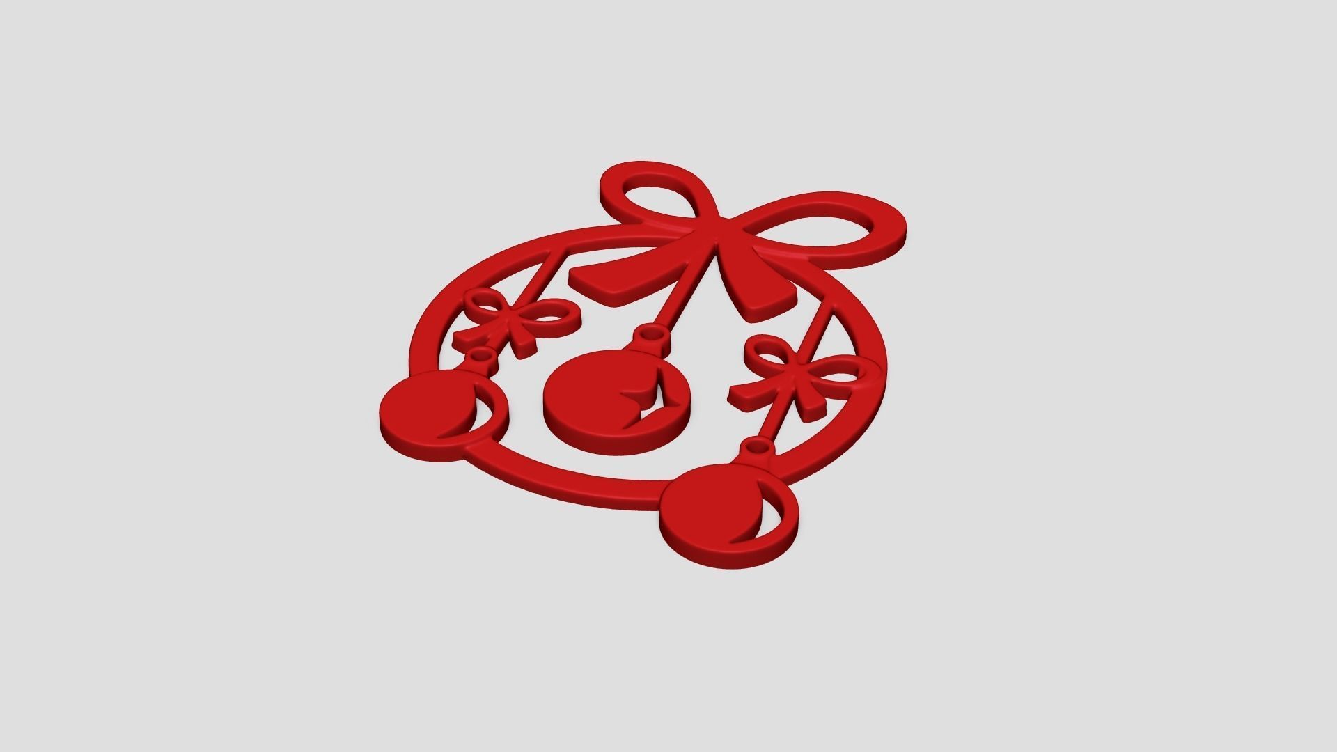 Christmas Garland Panel A06 - Door Wall Decoration 3D print model_2