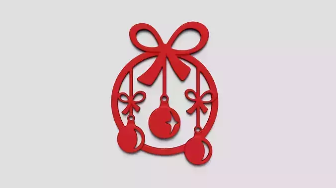 Christmas Garland Panel A06 - Door Wall Decoration 3D print model