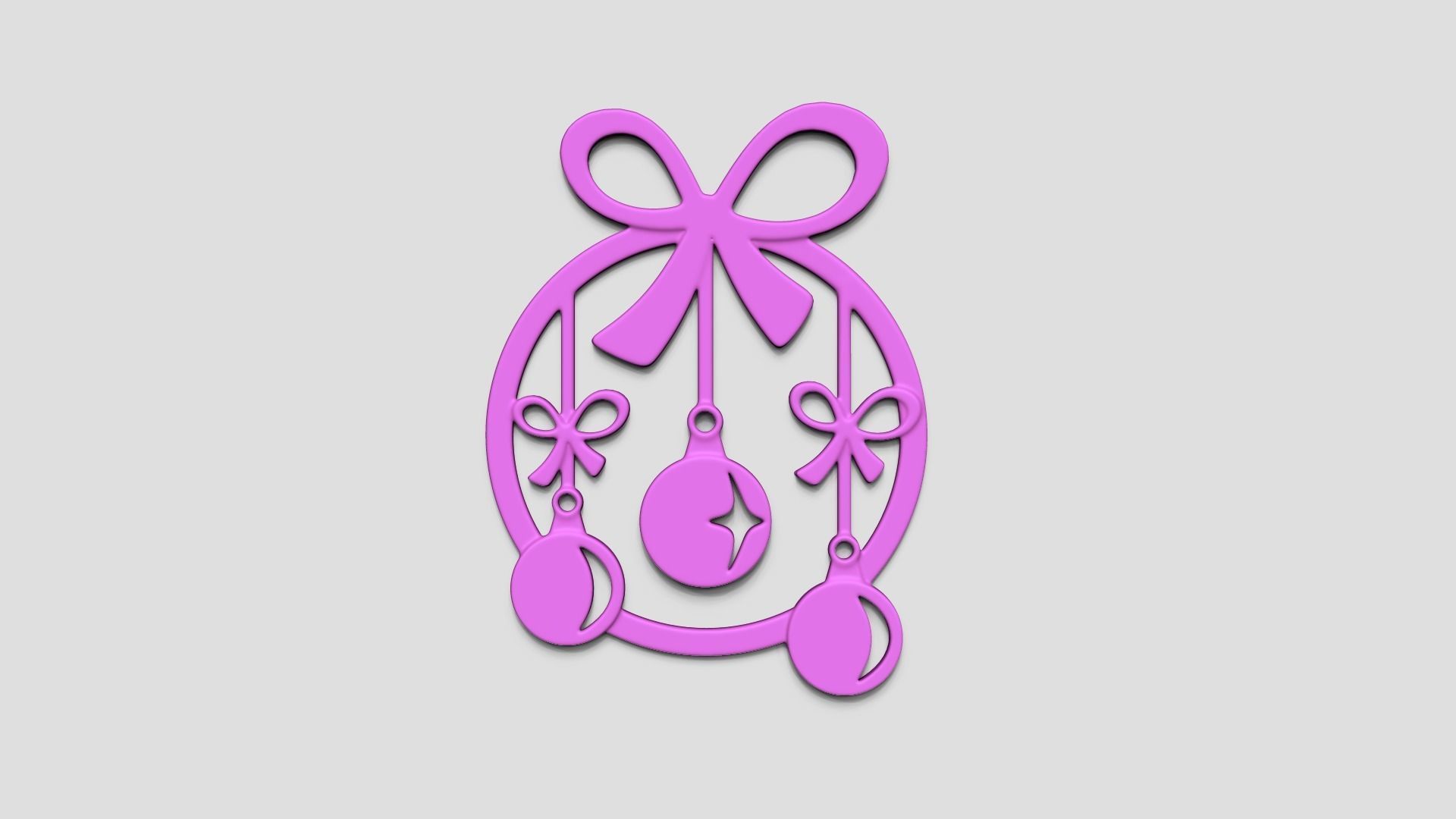 Christmas Garland Panel A06 - Door Wall Decoration 3D print model_7