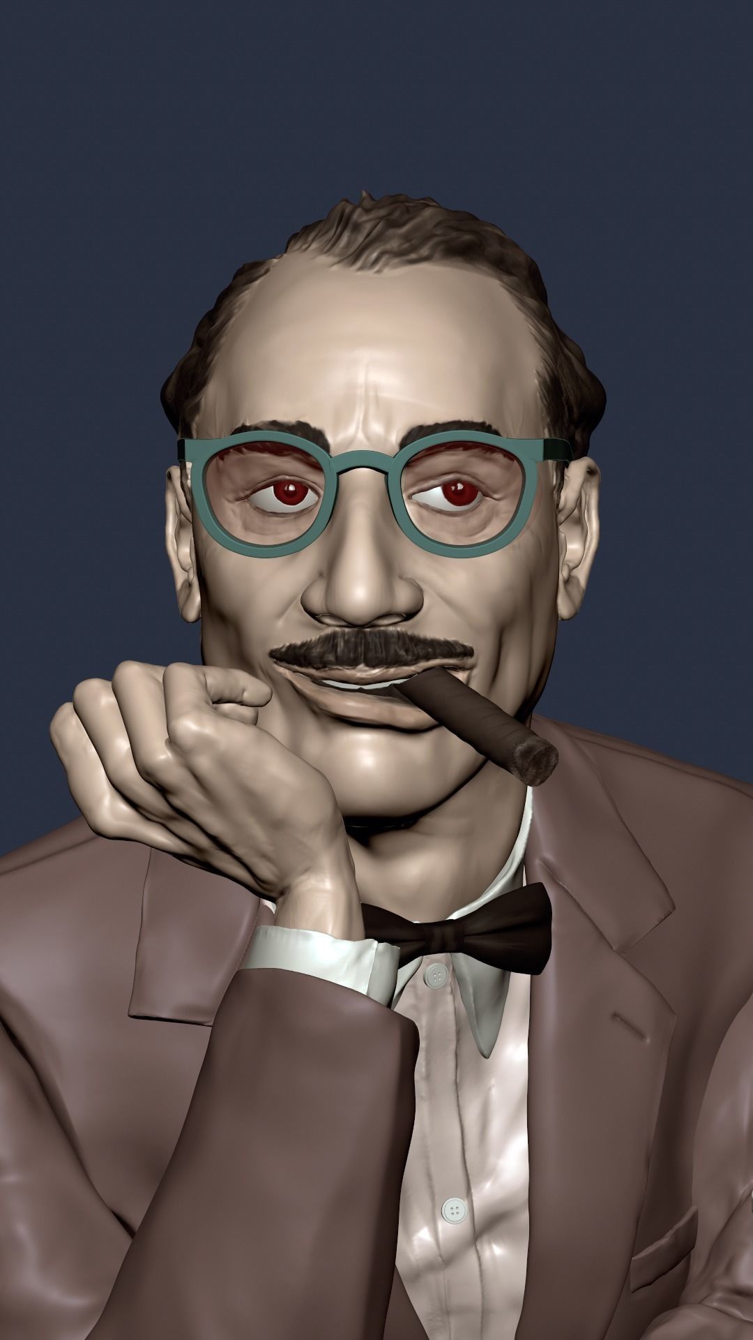 Groucho Marx 1950s bust 3D print model_3