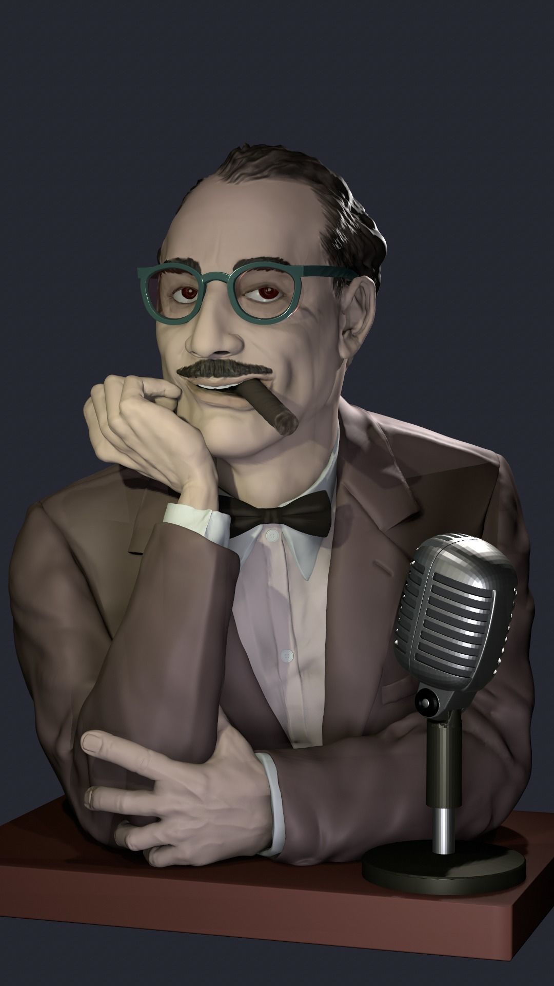 Groucho Marx 1950s bust 3D print model_1