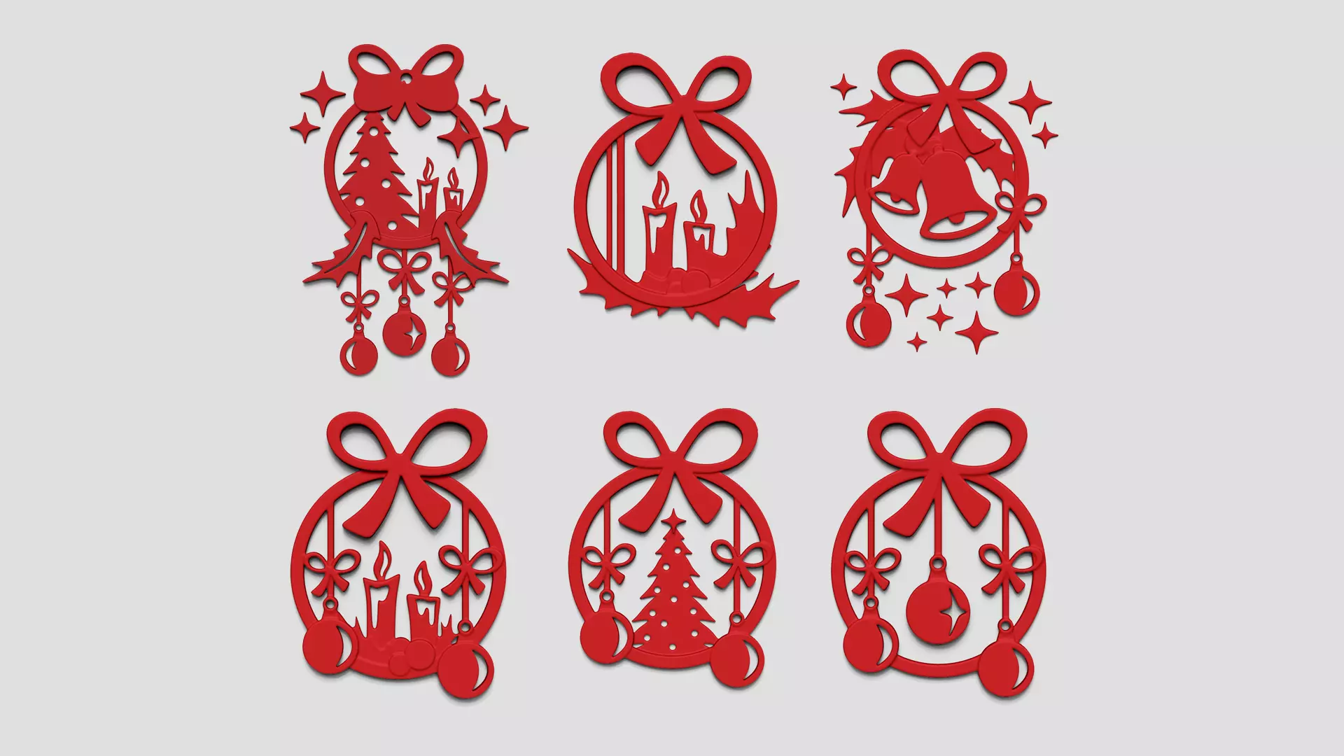 06 Christmas Garlands Panel Collection - Door Decoration _0