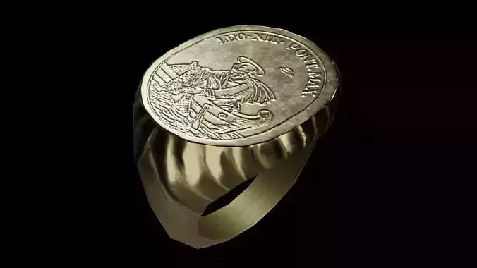 Fisherman ring - Game asset Low-poly 3D model
