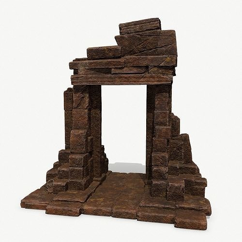 Rock  Gate Low-poly 3D model