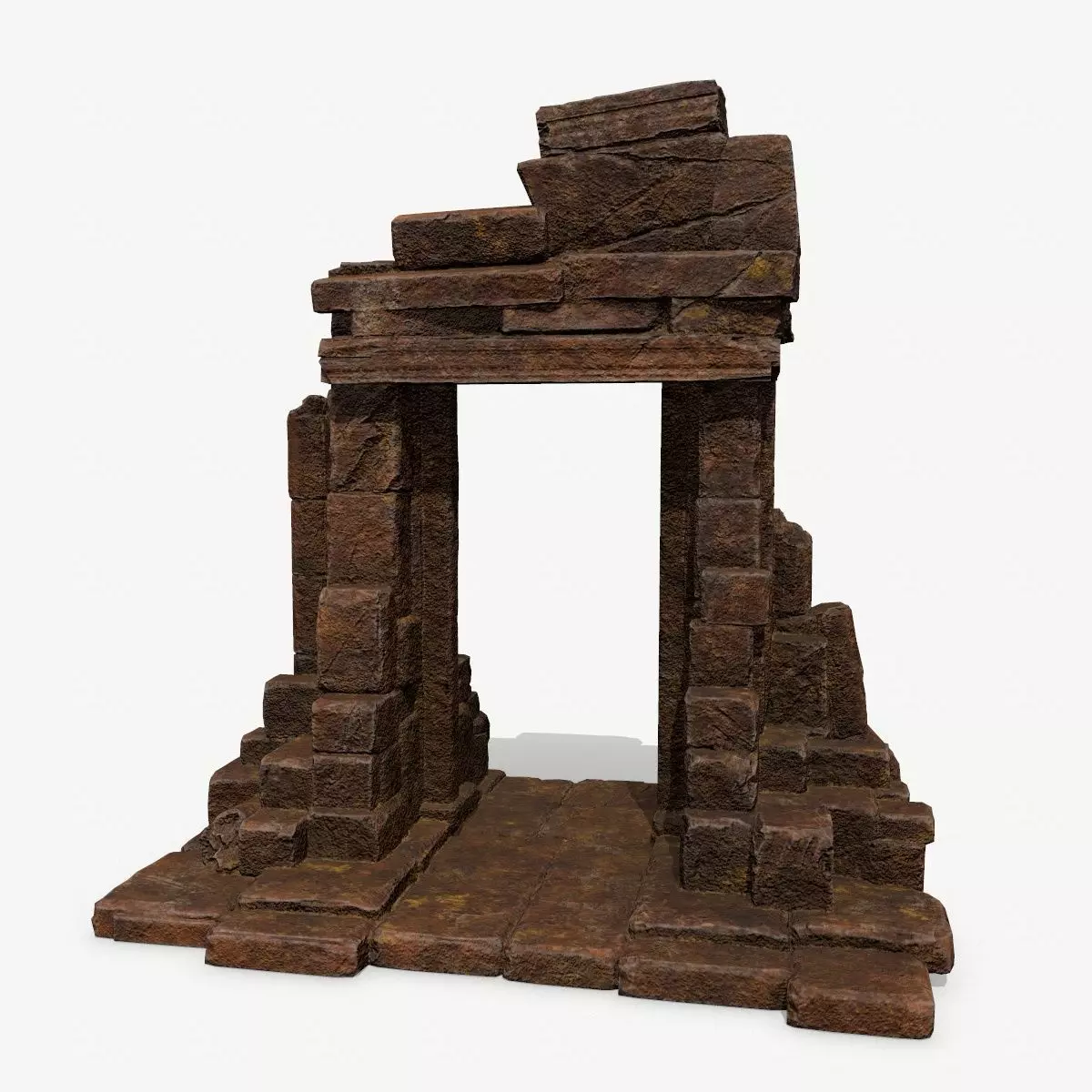 Rock  Gate Low-poly 3D model_0