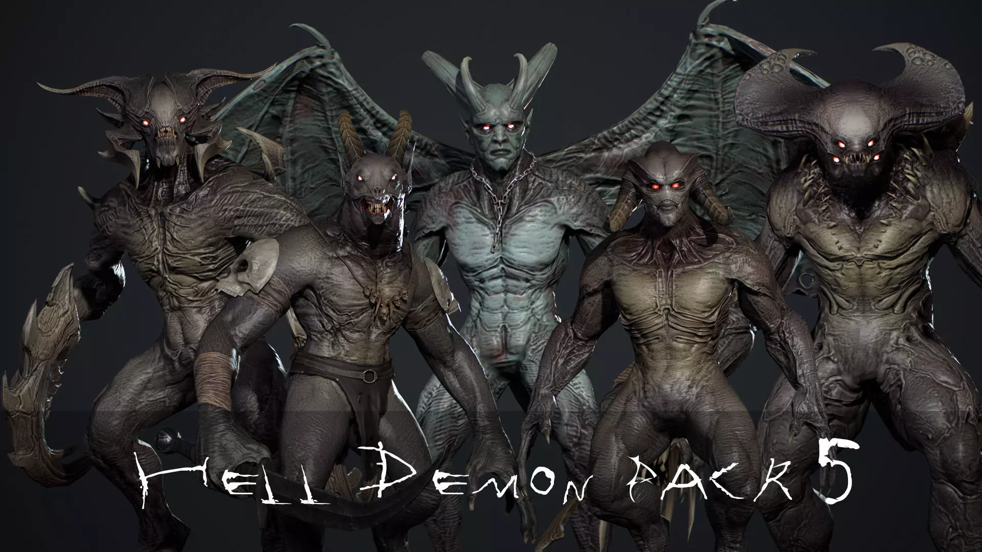 Hell Demon Pack 5 3D Model Collection_0