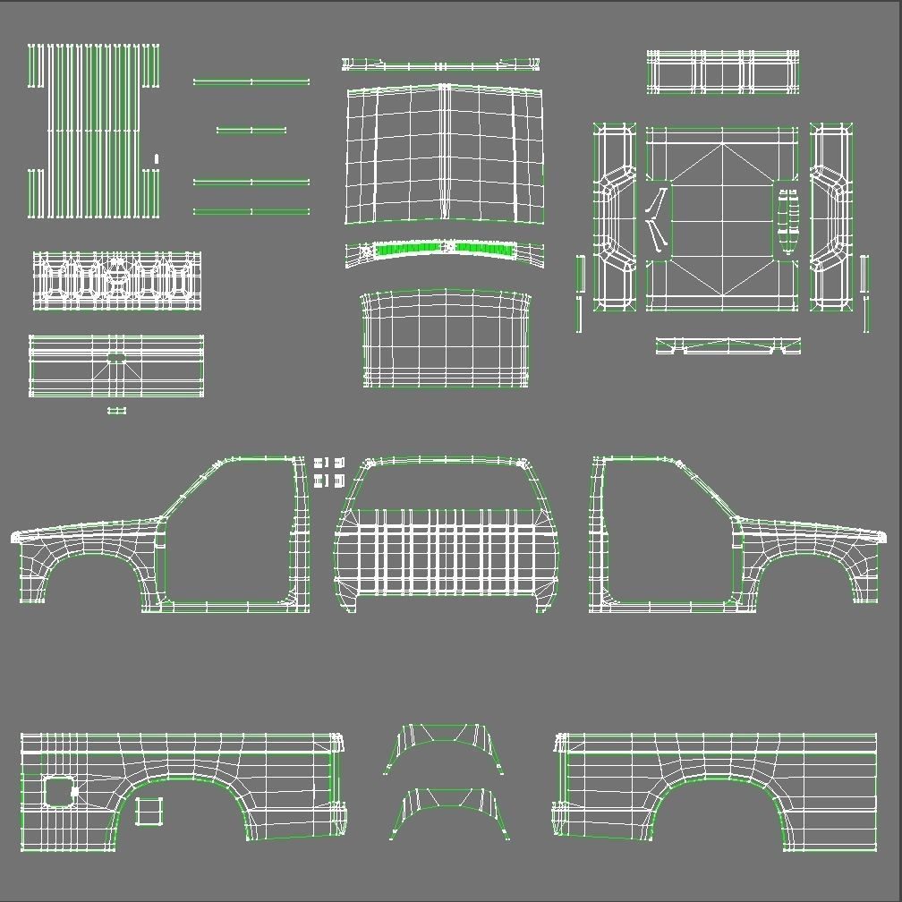 GENERIC PICKUP TRUCK 28 3D model_24
